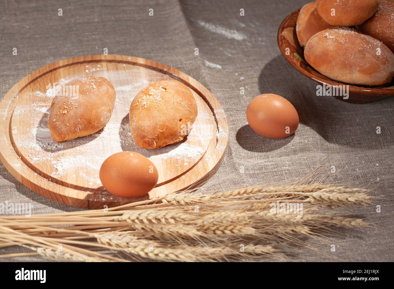 pies on the cutting board Stock Photo