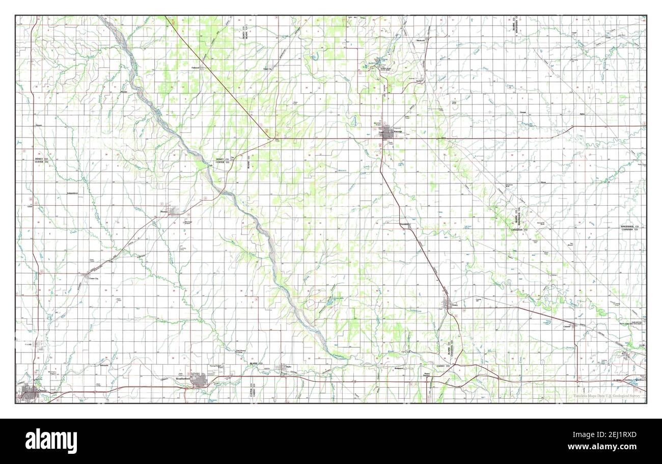 Watonga, Oklahoma, map 1985, 1100000, United States of America by