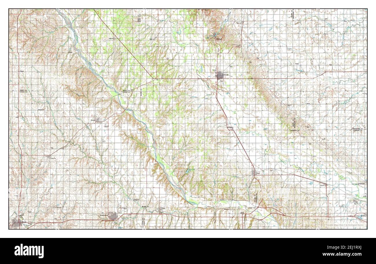 Watonga, Oklahoma, map 1985, 1100000, United States of America by