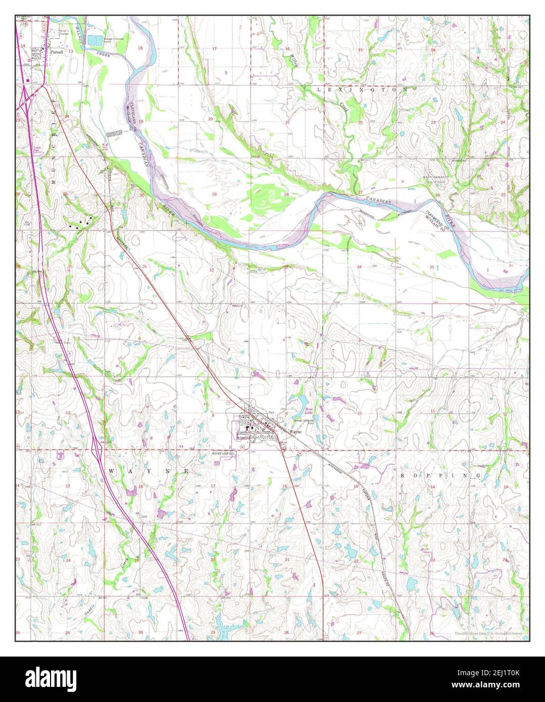 Map of wayne oklahoma Cut Out Stock Images & Pictures Alamy