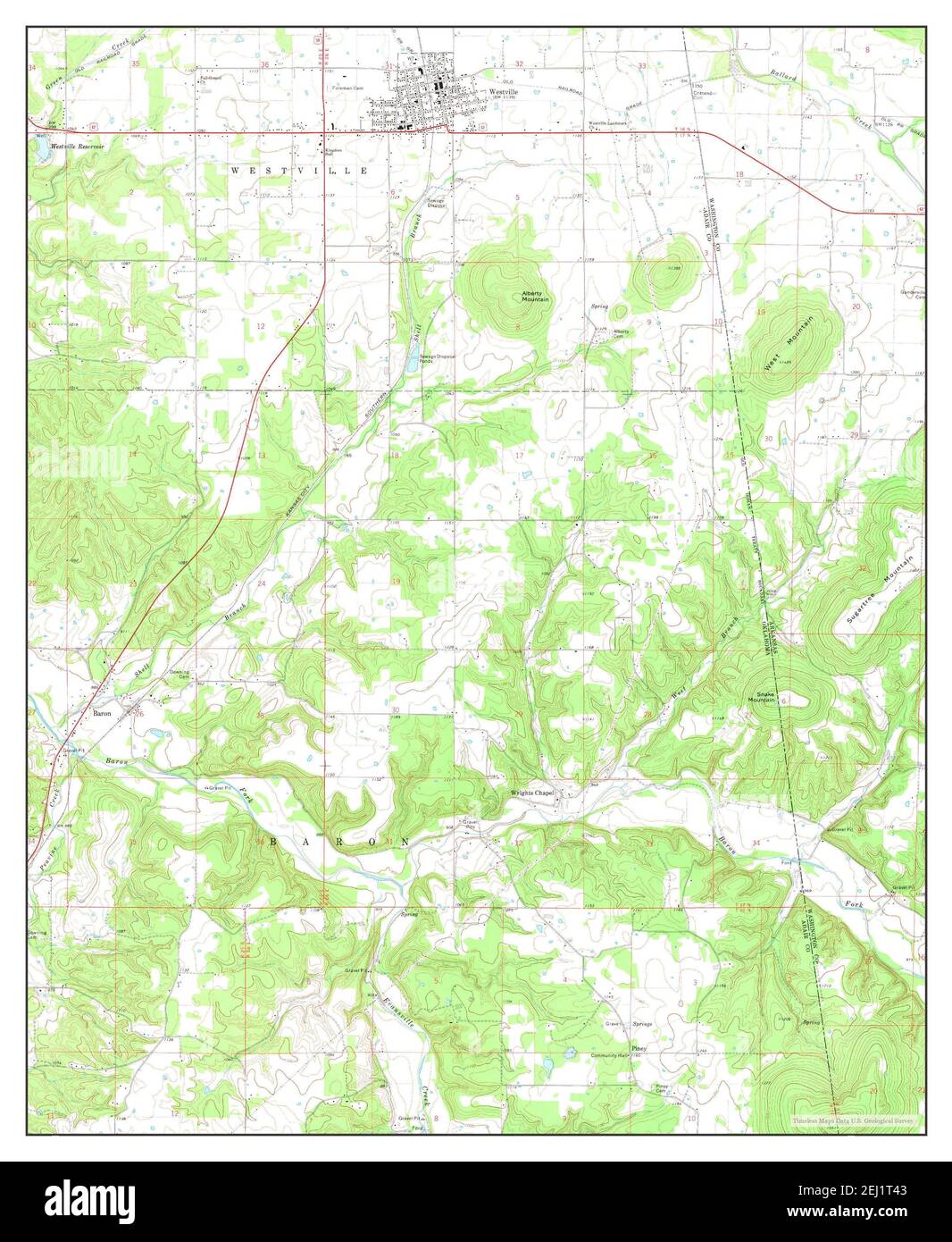 Map of westville oklahoma Cut Out Stock Images & Pictures Alamy