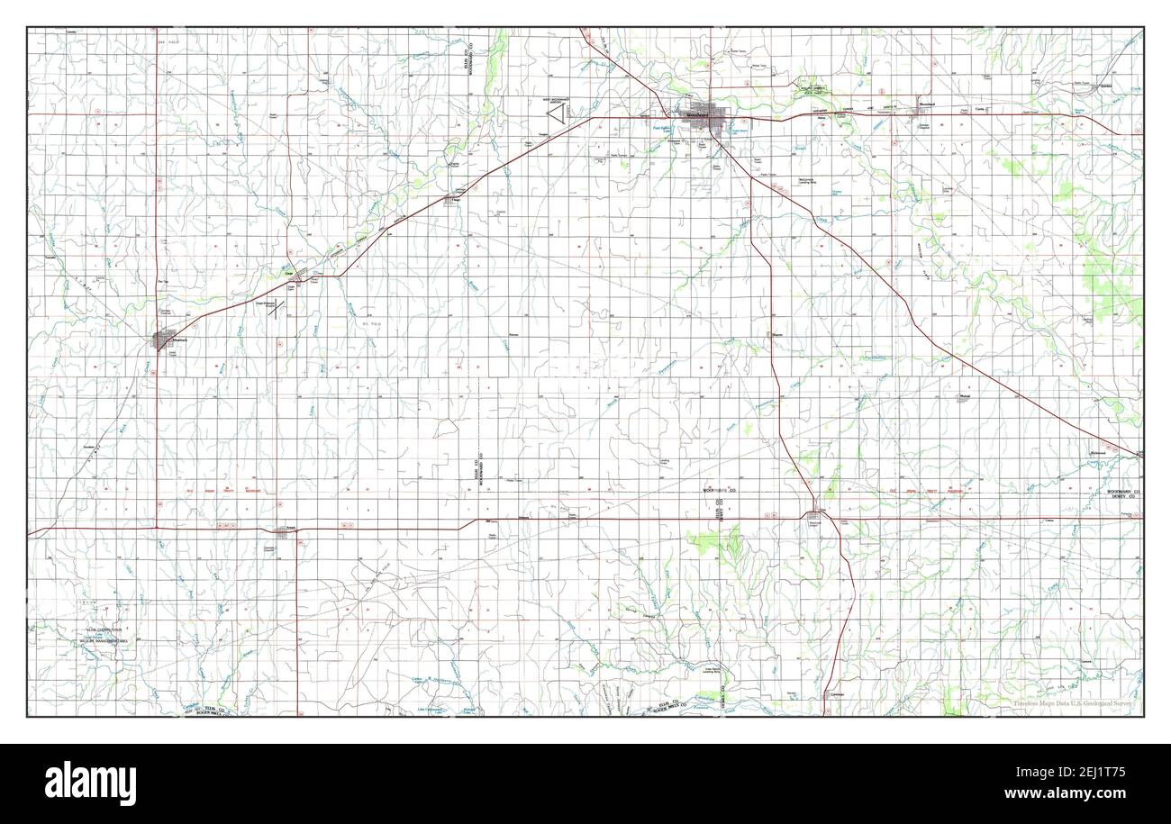 Woodward, Oklahoma, map 1985, 1100000, United States of America by Timeless Maps, data U.S