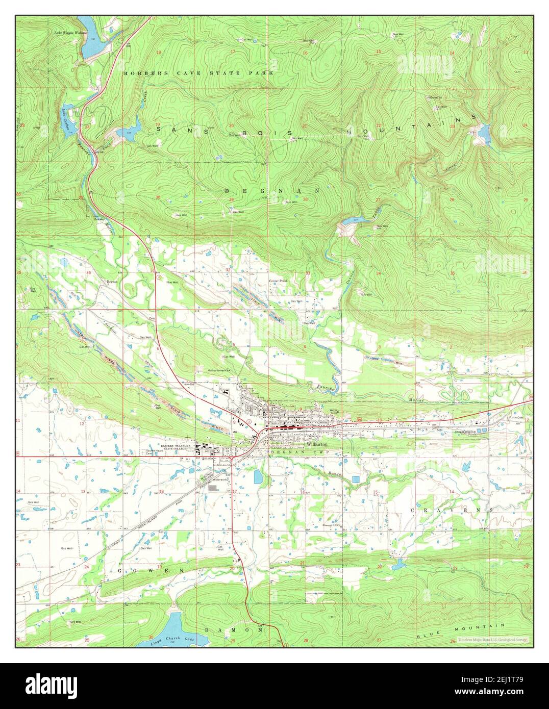 Map of wilburton oklahoma Cut Out Stock Images & Pictures Alamy