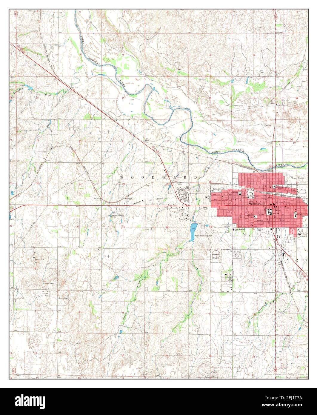 Map Of Woodward Oklahoma Woodward, Oklahoma, Map 1969, 1:24000, United States Of America By Timeless  Maps, Data U.s. Geological Survey Stock Photo - Alamy