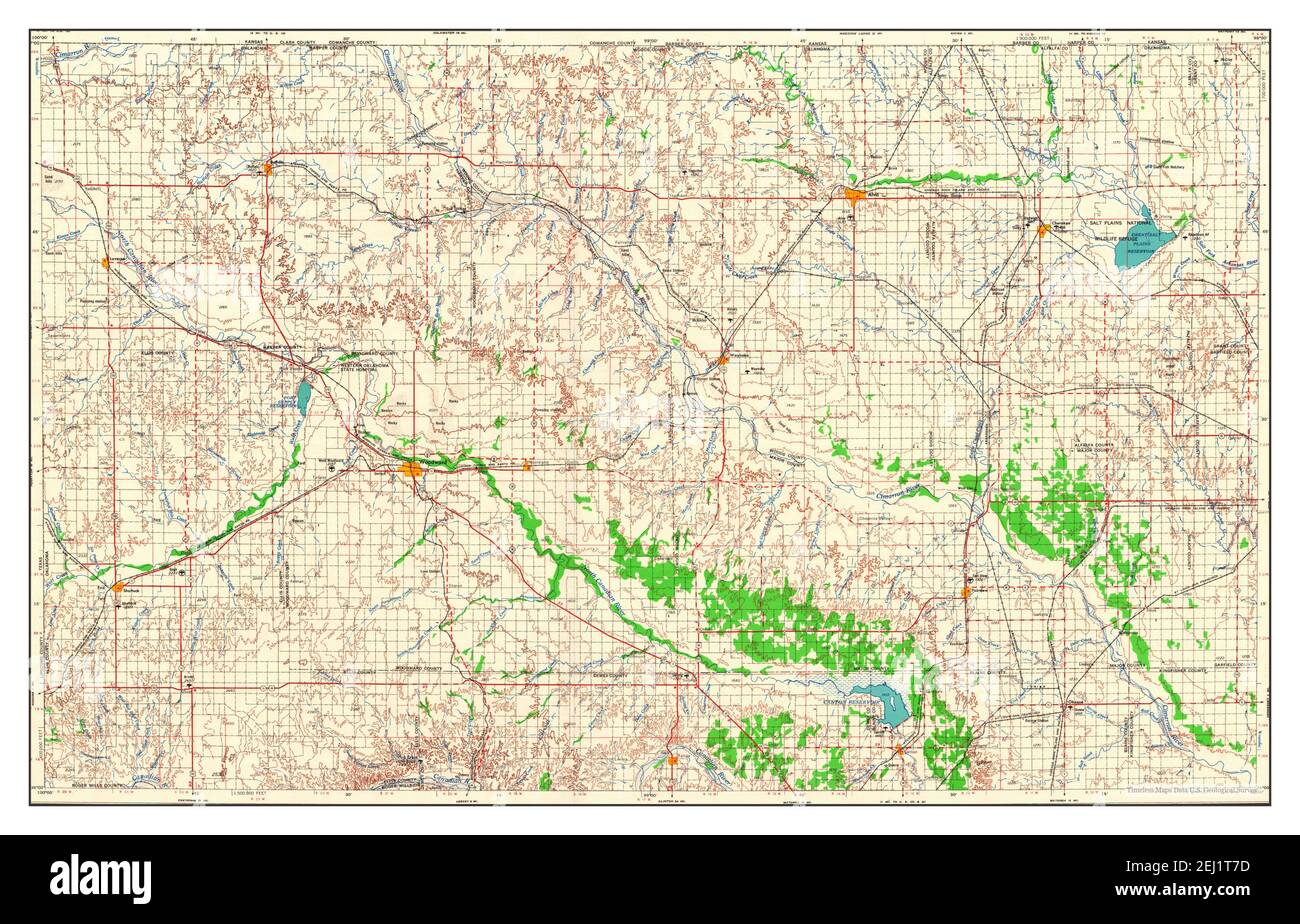 Woodward, Oklahoma, map 1955, 1:250000, United States of America by ...