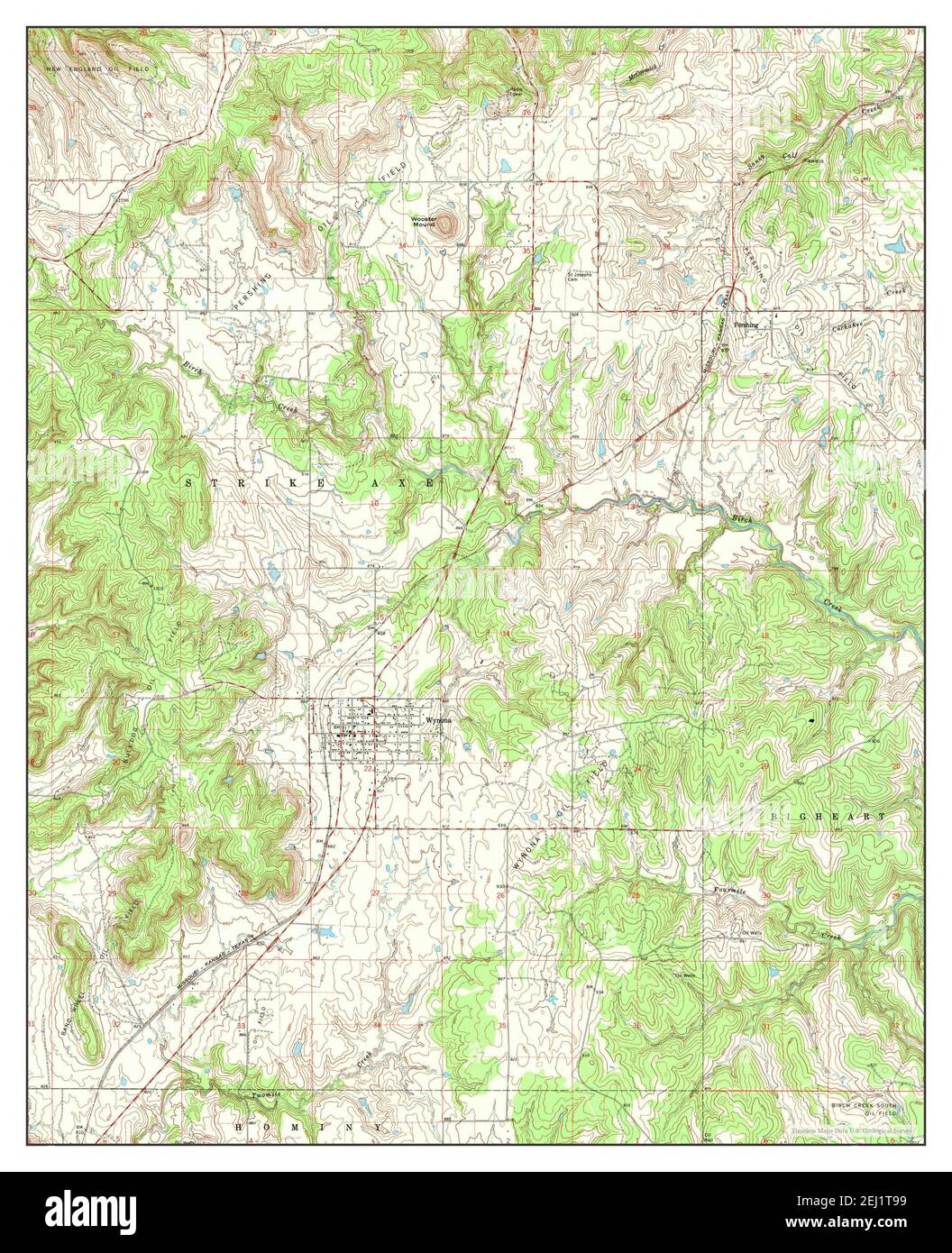 Wynona, Oklahoma, map 1964, 124000, United States of America by