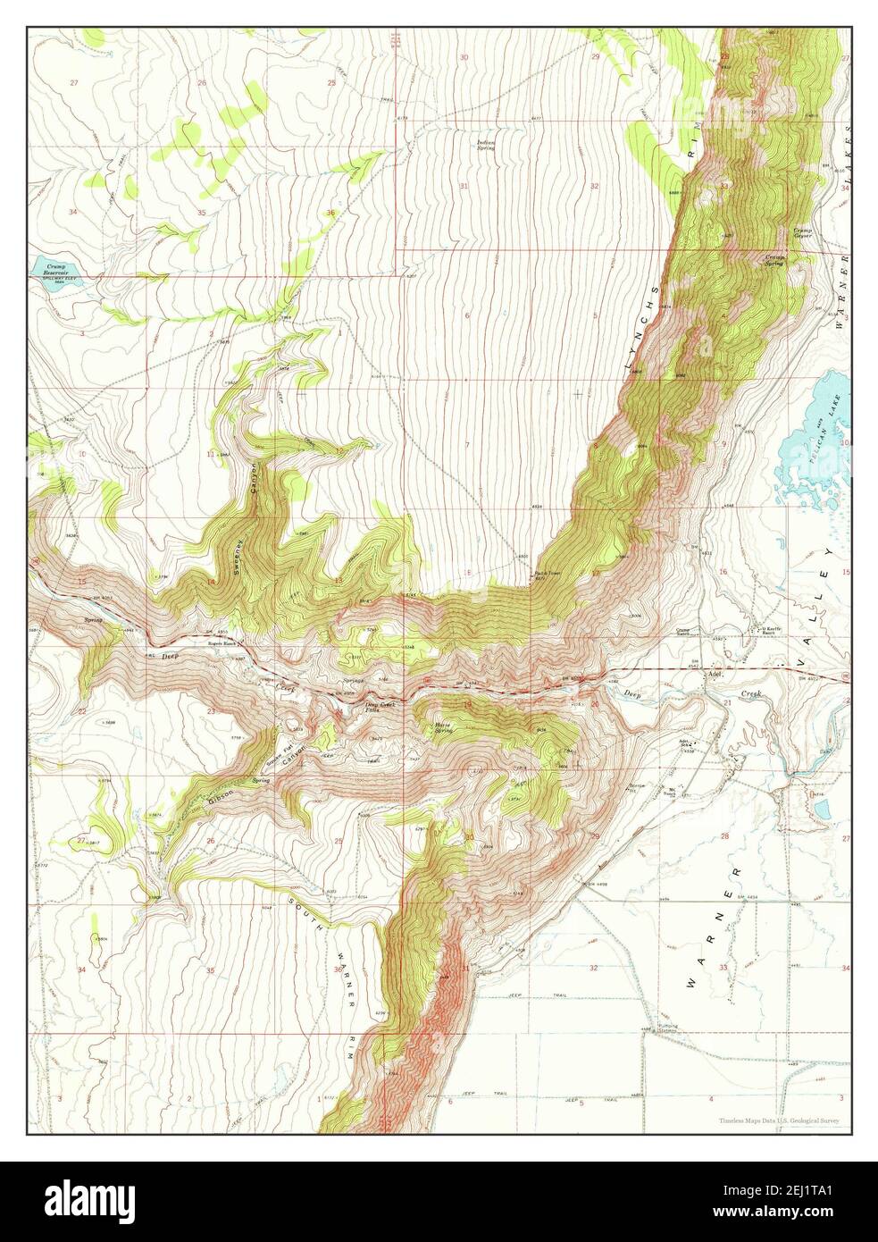 Adel, Oregon, map 1968, 124000, United States of America by Timeless