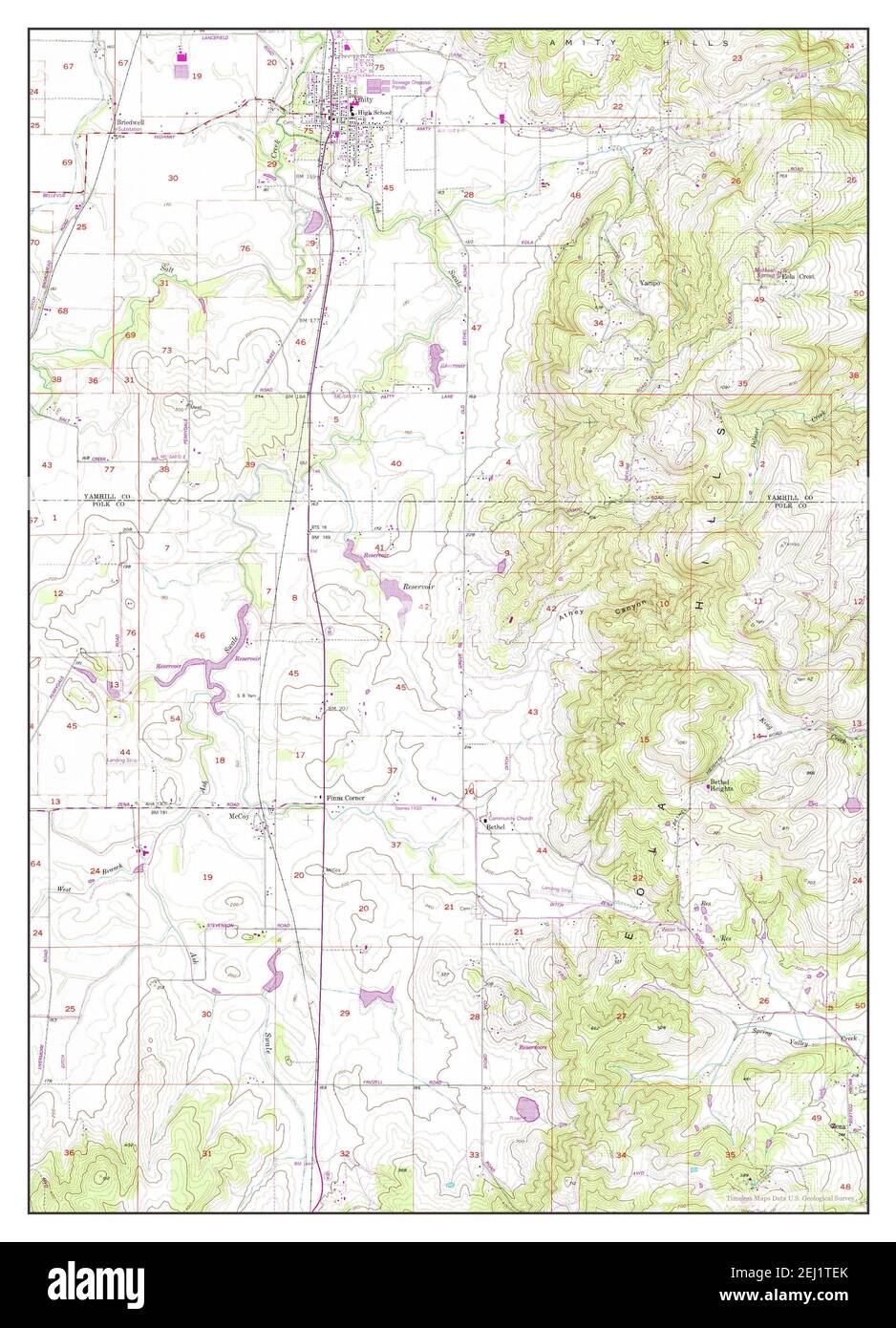 Map of amity oregon Cut Out Stock Images & Pictures Alamy