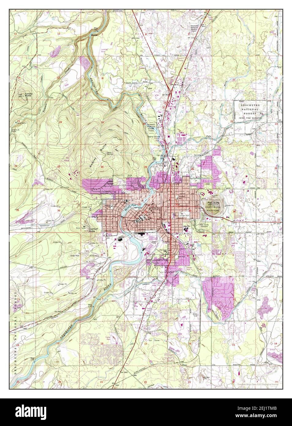 Bend, Oregon, map 1962, 1:24000, United States of America by Timeless Maps, data U.S. Geological 