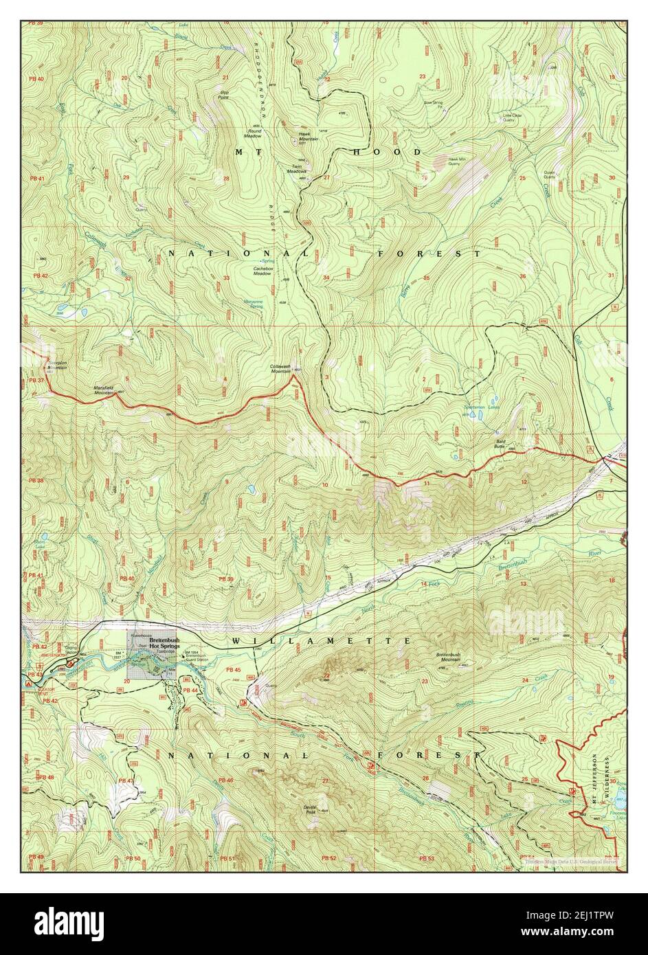 Breitenbush Hot Springs, Oregon, map 1997, 124000, United States of America by Timeless Maps