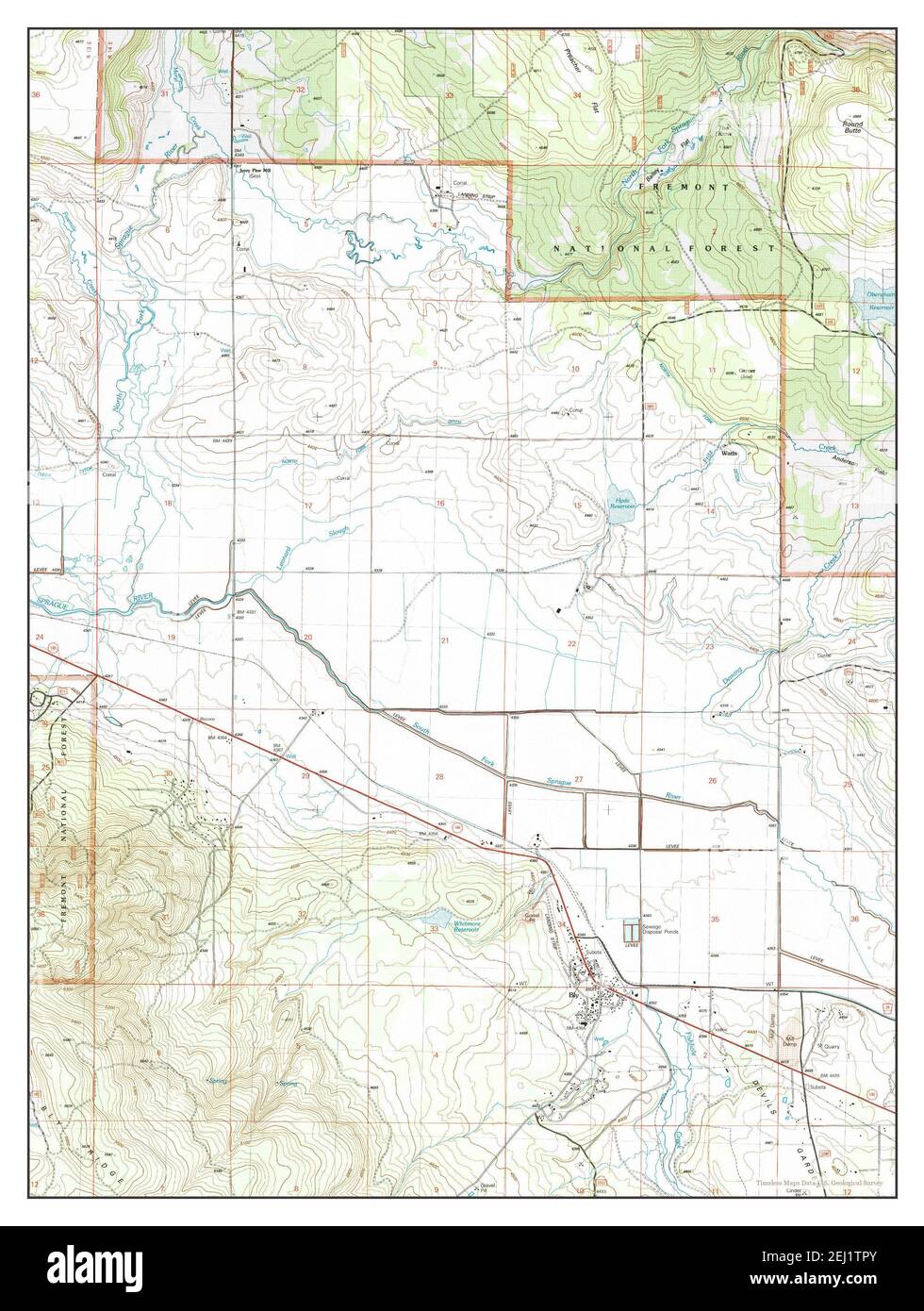 2004 Bly, Oregon Map