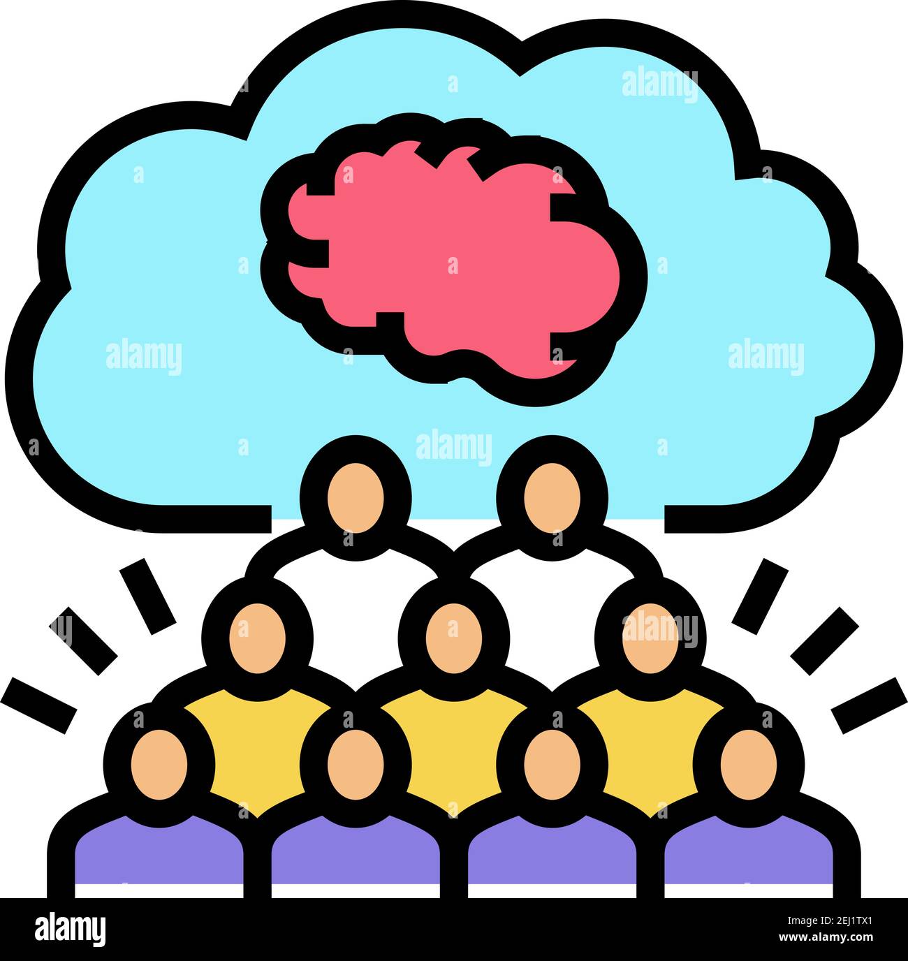 social philosophy color icon vector illustration Stock Vector Image ...