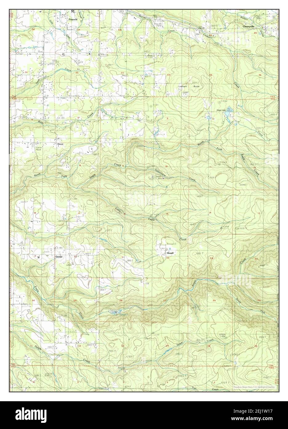 Cherryville, Oregon, map 1985, 1:24000, United States of America by Timeless Maps, data U.S. Geological Survey Stock Photo