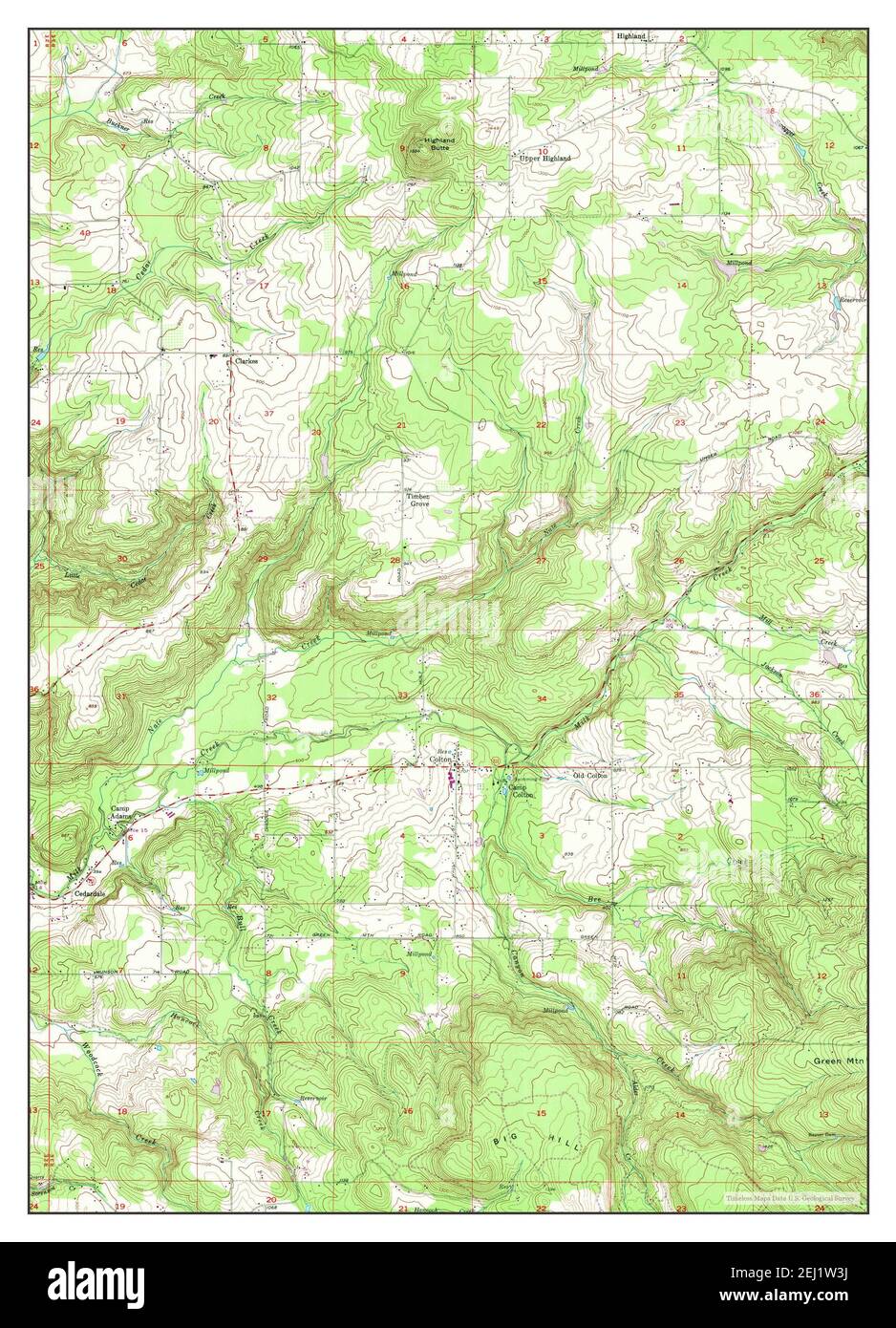Colton, Oregon, map 1955, 124000, United States of America by Timeless Maps, data U.S