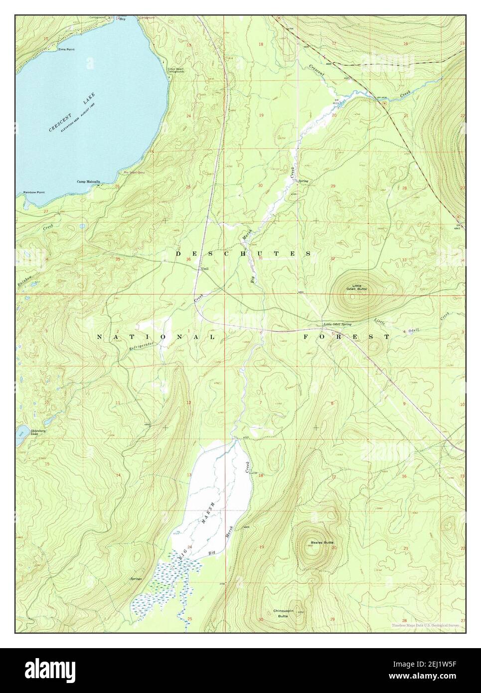 Crescent Lake Oregon Map Crescent Lake, Oregon, Map 1967, 1:24000, United States Of America By  Timeless Maps, Data U.s. Geological Survey Stock Photo - Alamy