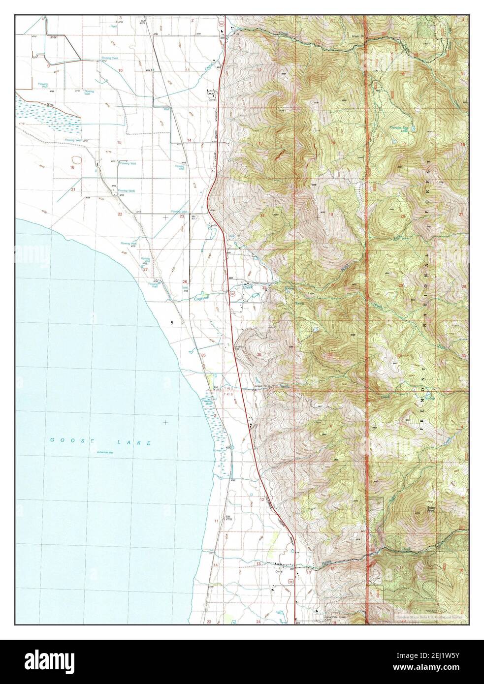Crane oregon map hires stock photography and images Alamy