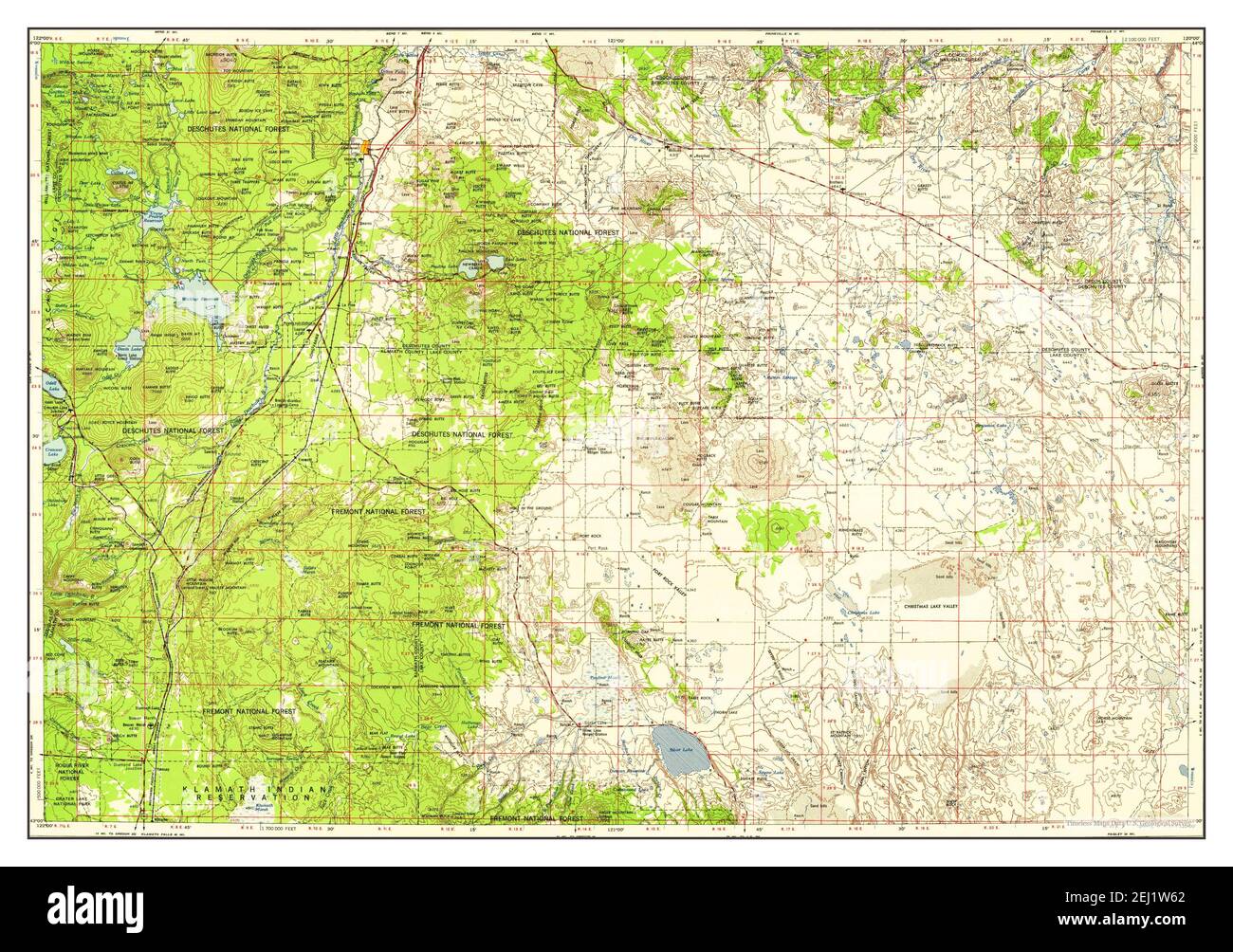 Crescent, Oregon, map 1958, 1250000, United States of America by