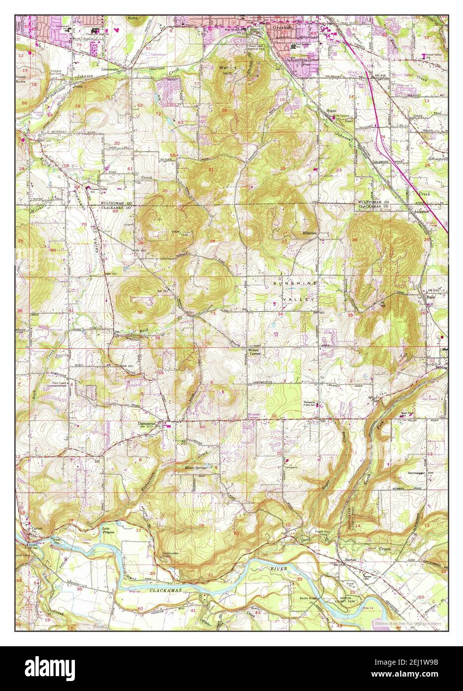 Damascus, Oregon, map 1961, 1:24000, United States of America by Timeless  Maps, data U.S. Geological Survey Stock Photo - Alamy