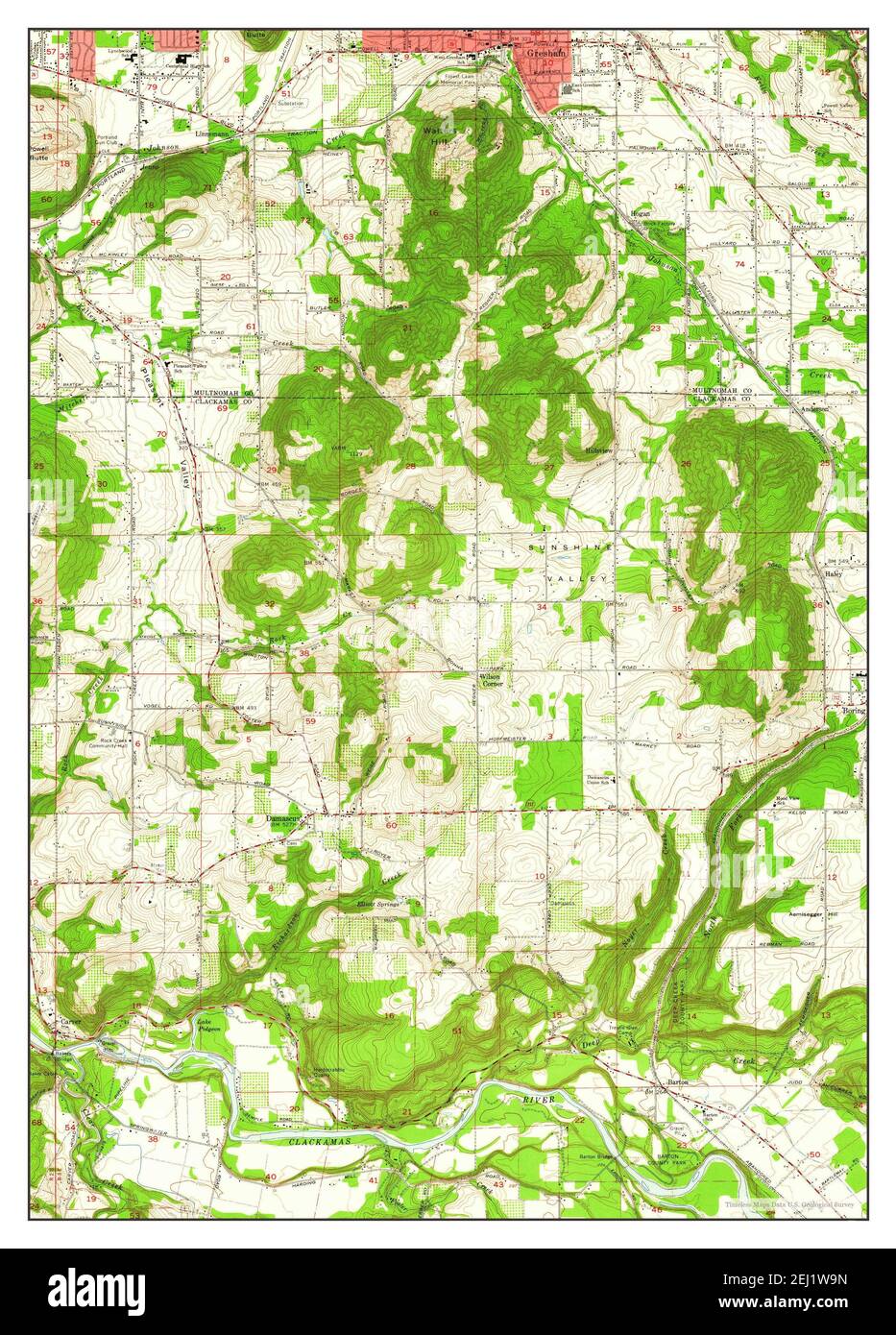 Damascus, Oregon, map 1961, 124000, United States of America by