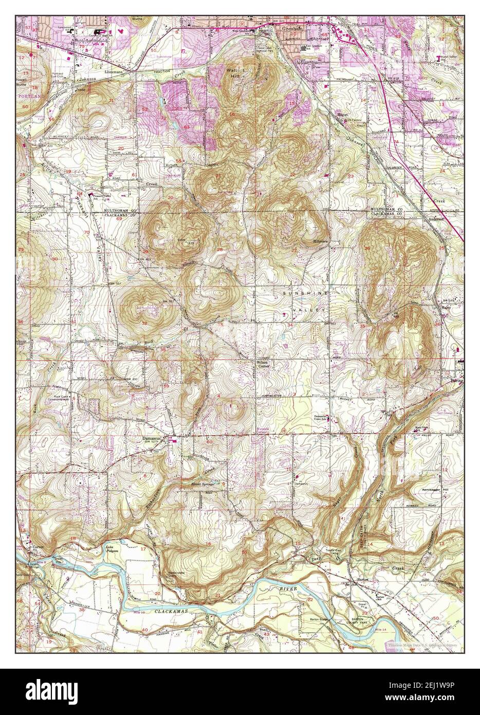 Damascus, Oregon, map 1961, 124000, United States of America by
