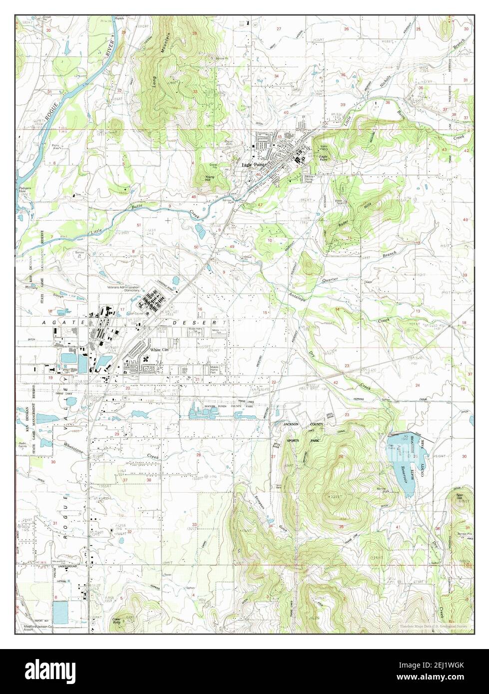 Eagle Point Oregon Map Eagle Point, Oregon, Map 1983, 1:24000, United States Of America By  Timeless Maps, Data U.s. Geological Survey Stock Photo - Alamy