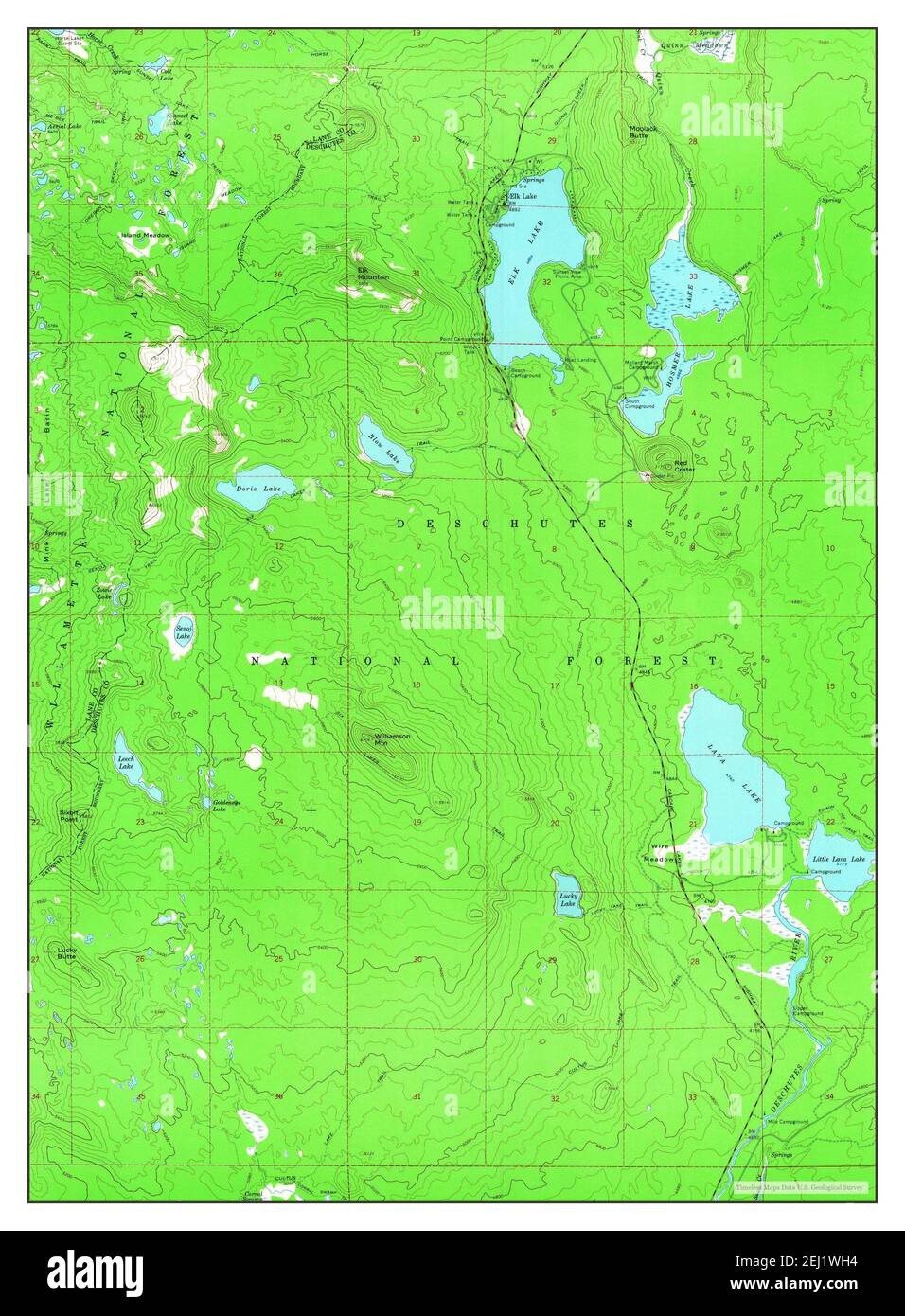 Map of elk lake Cut Out Stock Images - Elk Lake Oregon Map 1963 124000 United States Of America By Timeless Maps Data Us Geological Survey 2EJ1WH4 