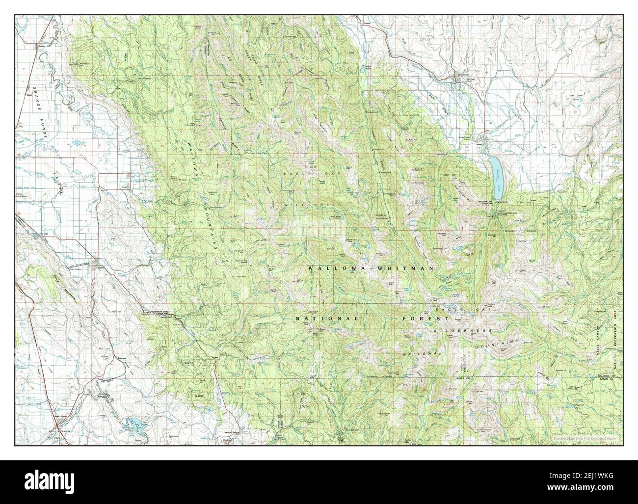 Enterprise, Oregon, map 1986, 1:100000, United States of America by