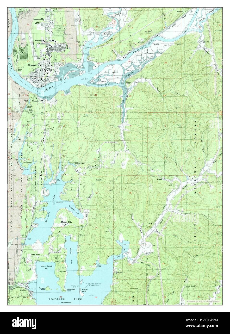 Map Of Florence Oregon Map Of Florence Oregon