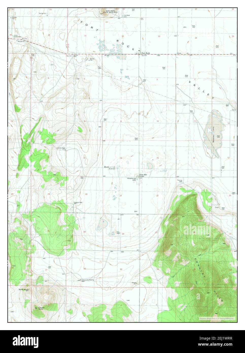 Fort Rock Oregon Map Fort Rock, Oregon, Map 1981, 1:24000, United States Of America By Timeless  Maps, Data U.s. Geological Survey Stock Photo - Alamy