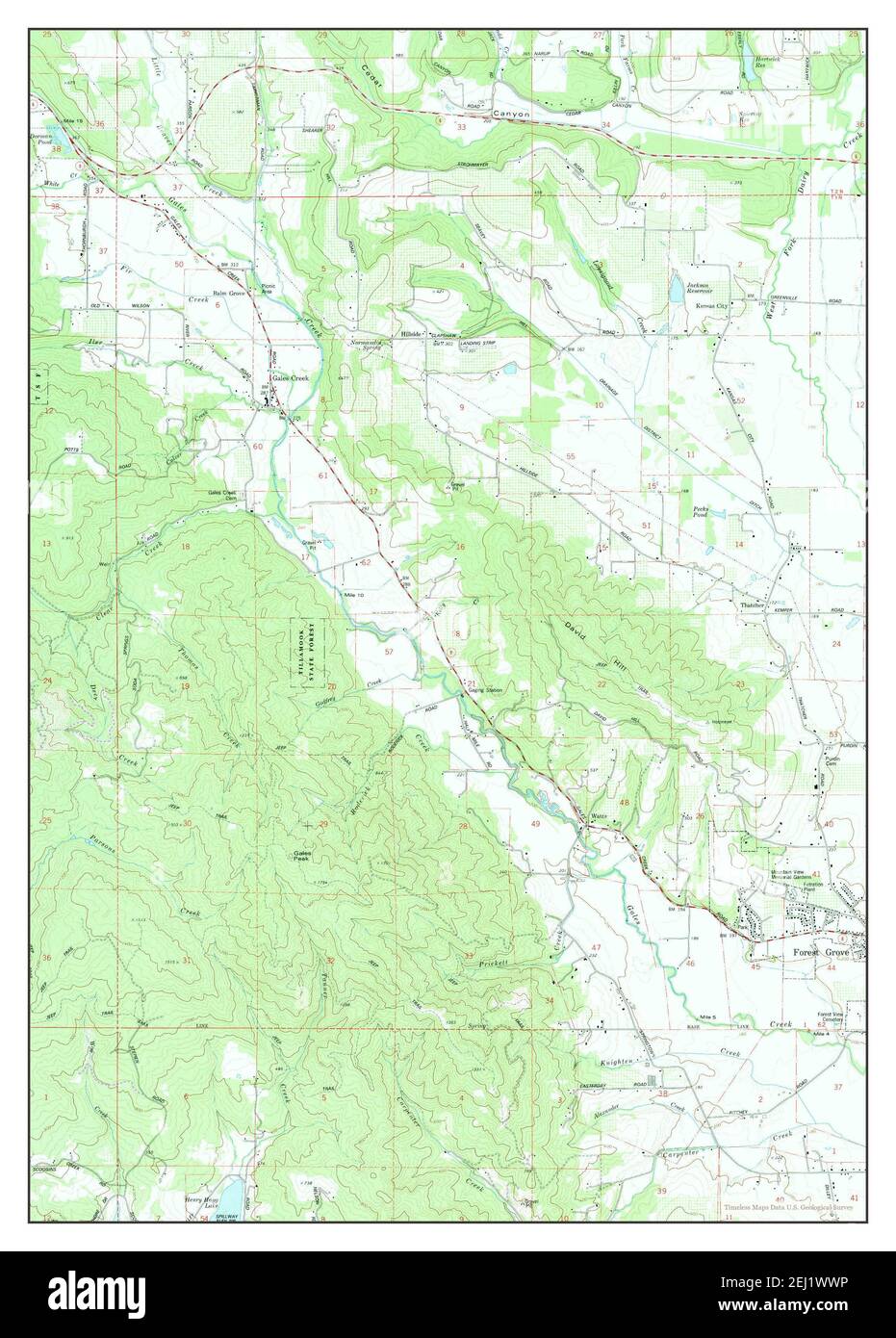 Gales Creek, Oregon, map 1979, 124000, United States of America by