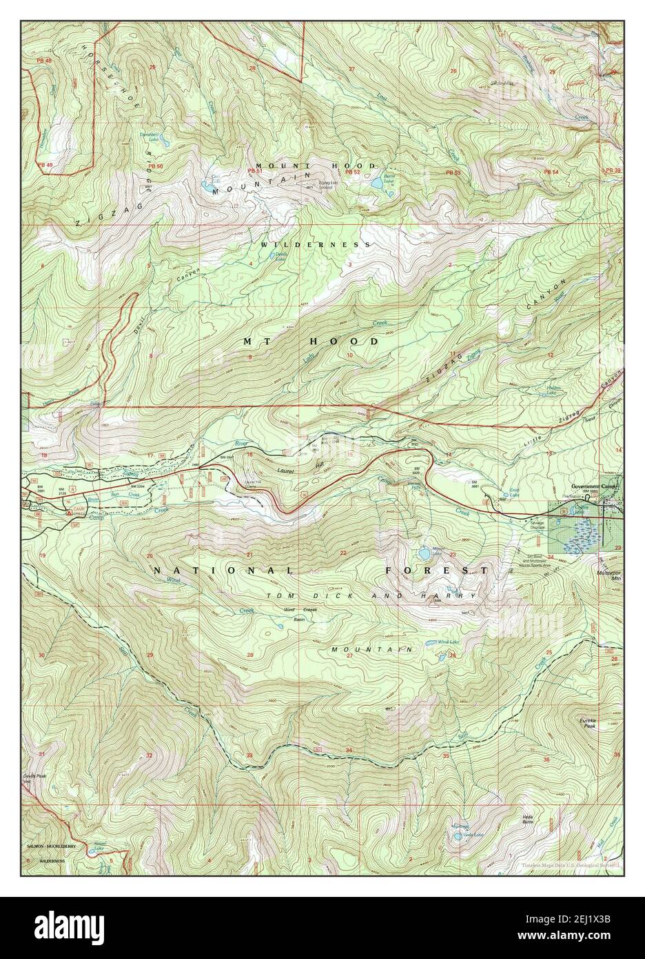 Government Camp, Oregon, map 1997, 124000, United States of America by