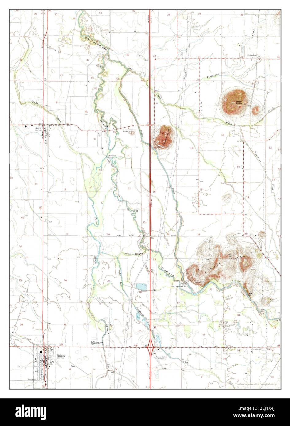 Halsey, Oregon, map 1969, 124000, United States of America by Timeless Maps, data U.S