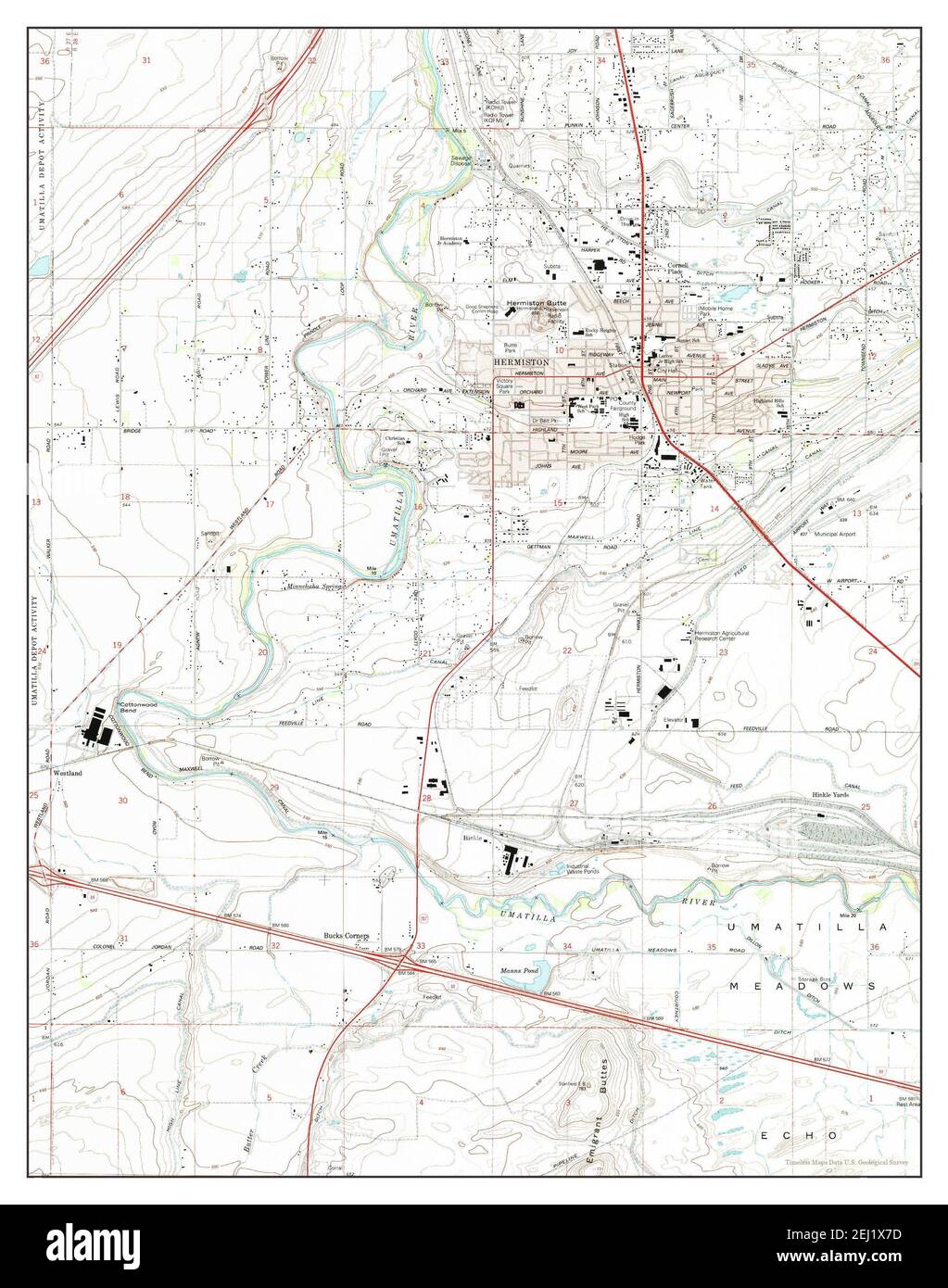 Map of hermiston hires stock photography and images Alamy