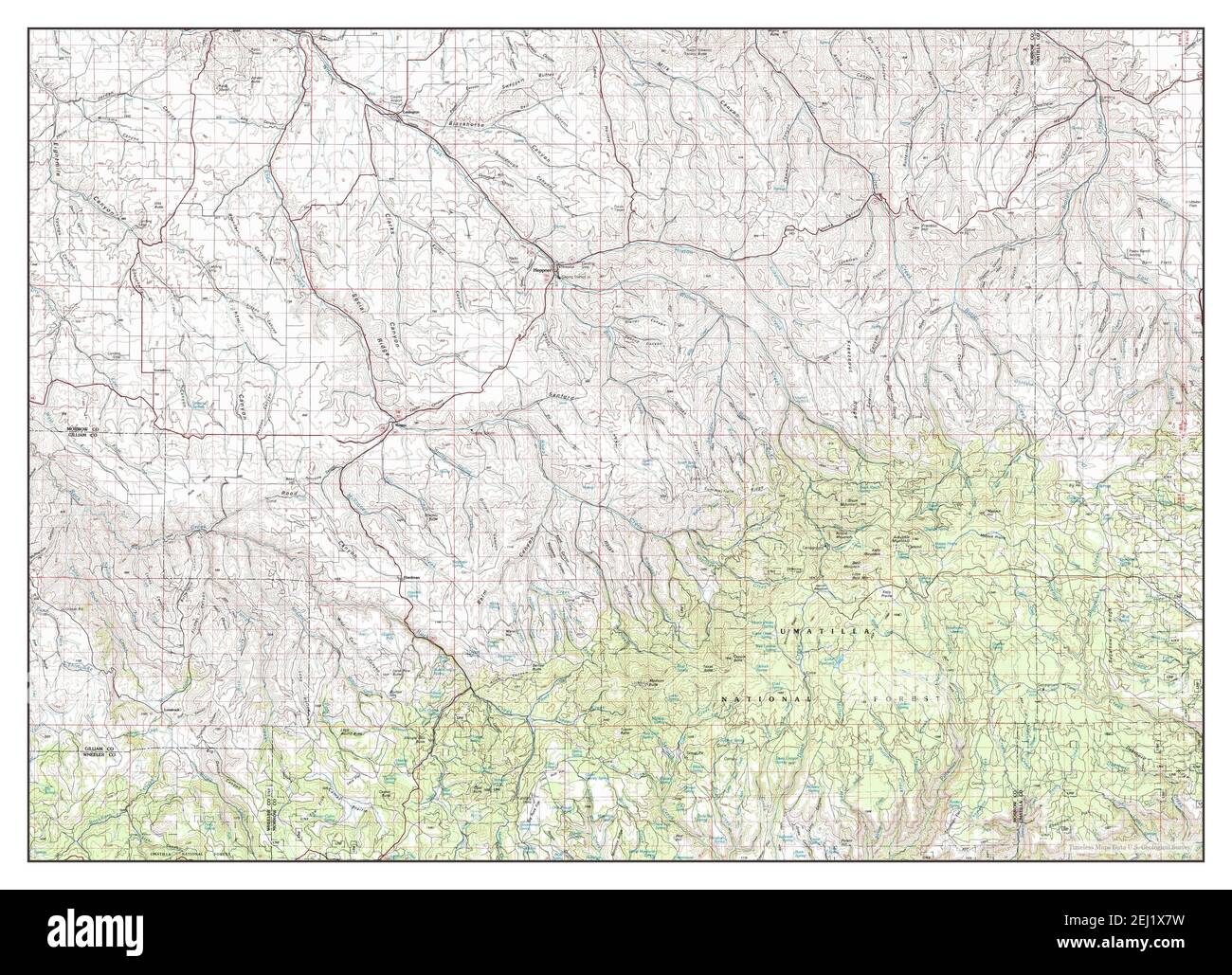Heppner, Oregon, map 1981, 1100000, United States of America by Timeless Maps, data U.S