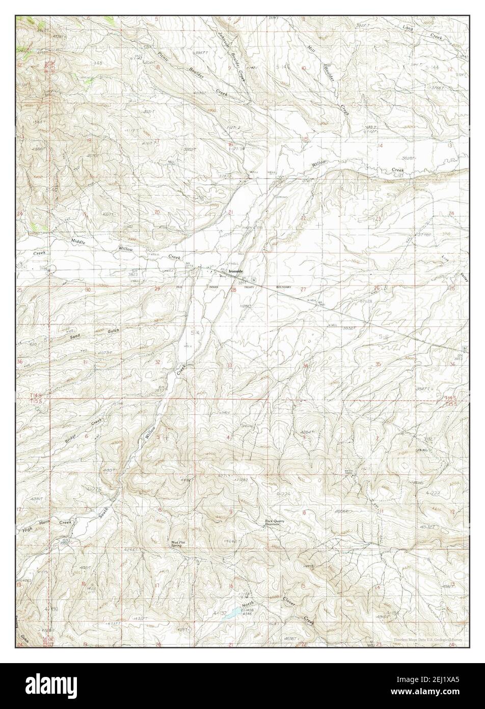 Ironside, Oregon, map 1990, 1:24000, United States of America by Timeless Maps, data U.S. Geological Survey Stock Photo