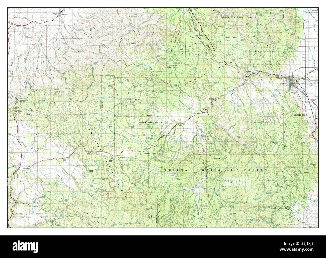 Map Of La Grande Oregon High Resolution Stock Photography and Images