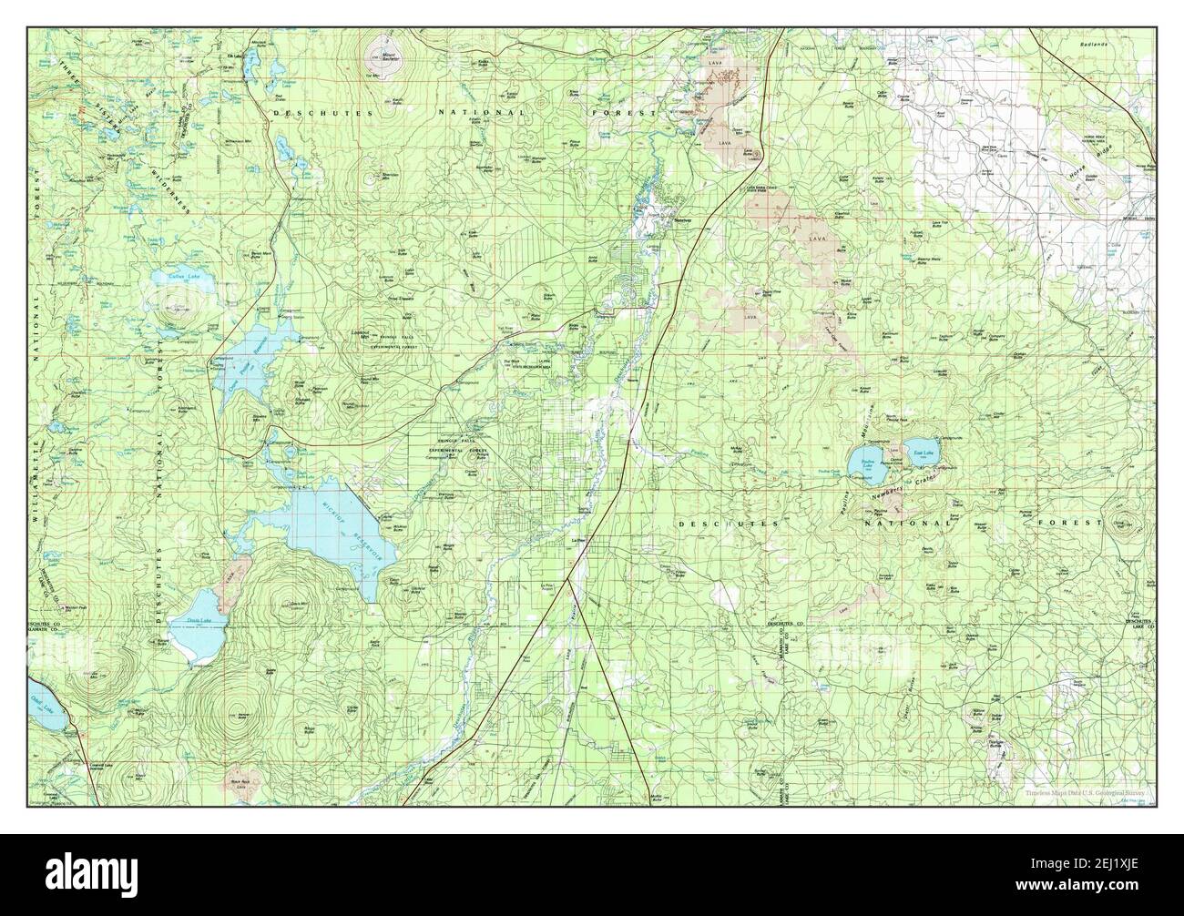 Map of la pine oregon Cut Out Stock Images & Pictures Alamy