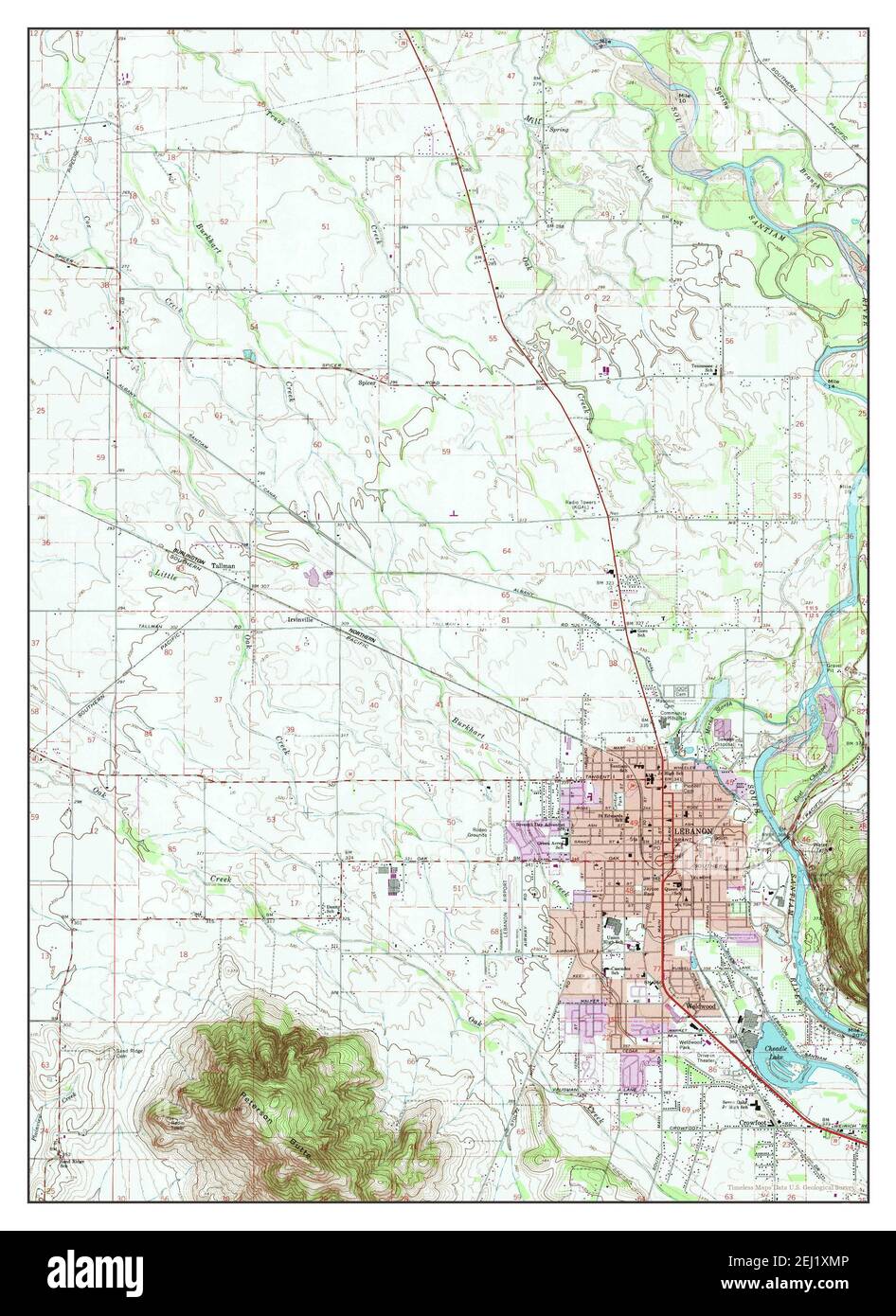 Lebanon oregon map hires stock photography and images Alamy
