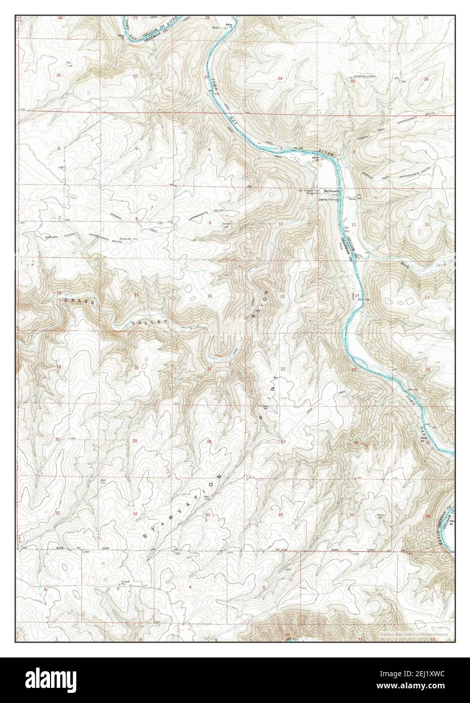 Mc Donald, Oregon, map 1964, 124000, United States of America by