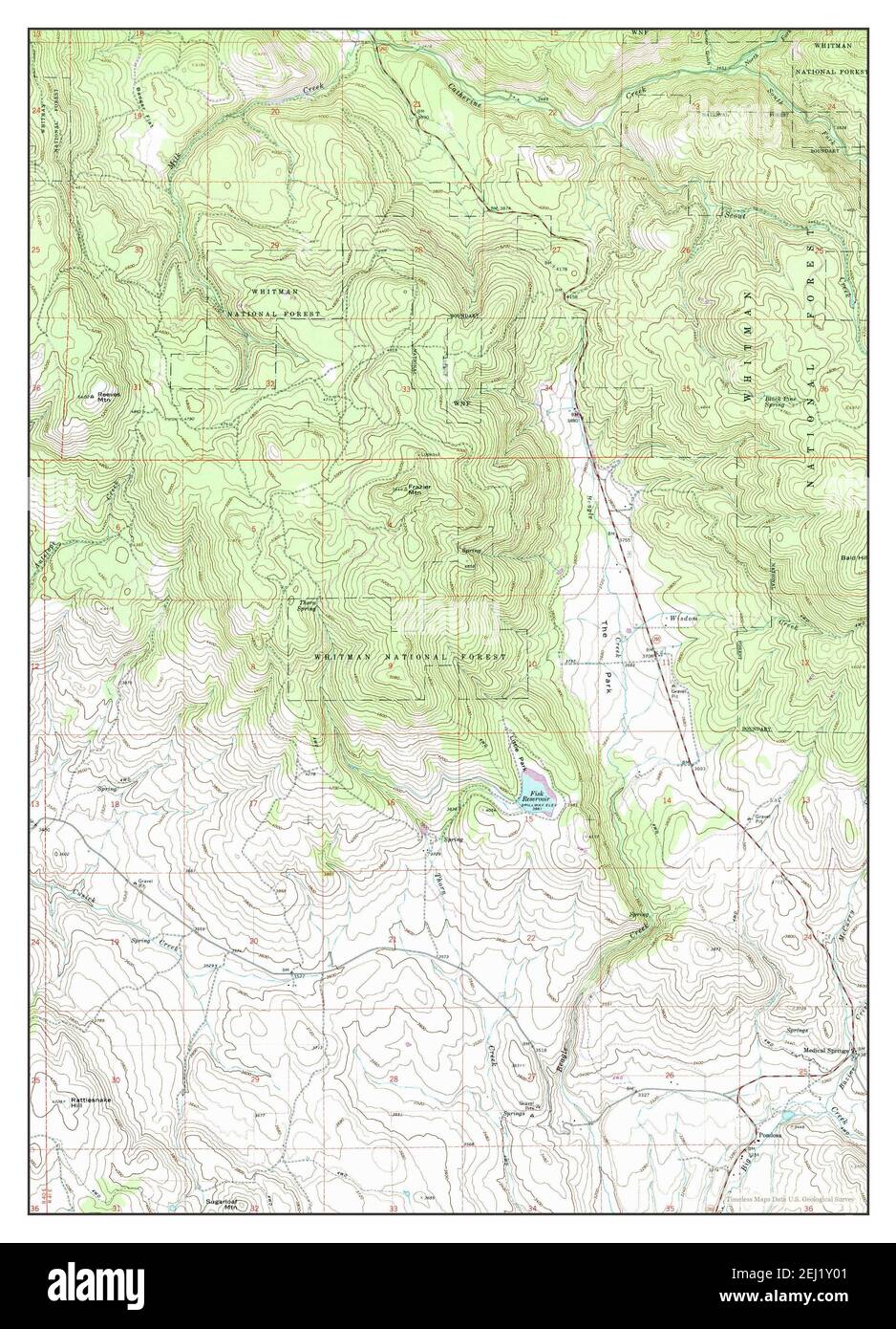 Map of medical springs oregon Cut Out Stock Images & Pictures Alamy