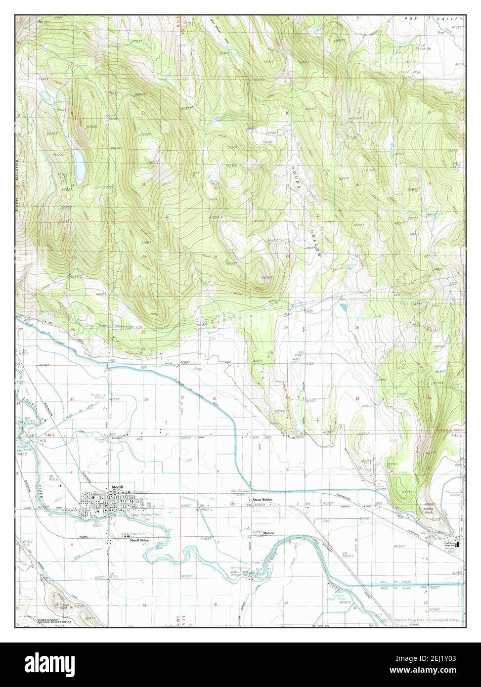 Map of merrill oregon Cut Out Stock Images & Pictures Alamy