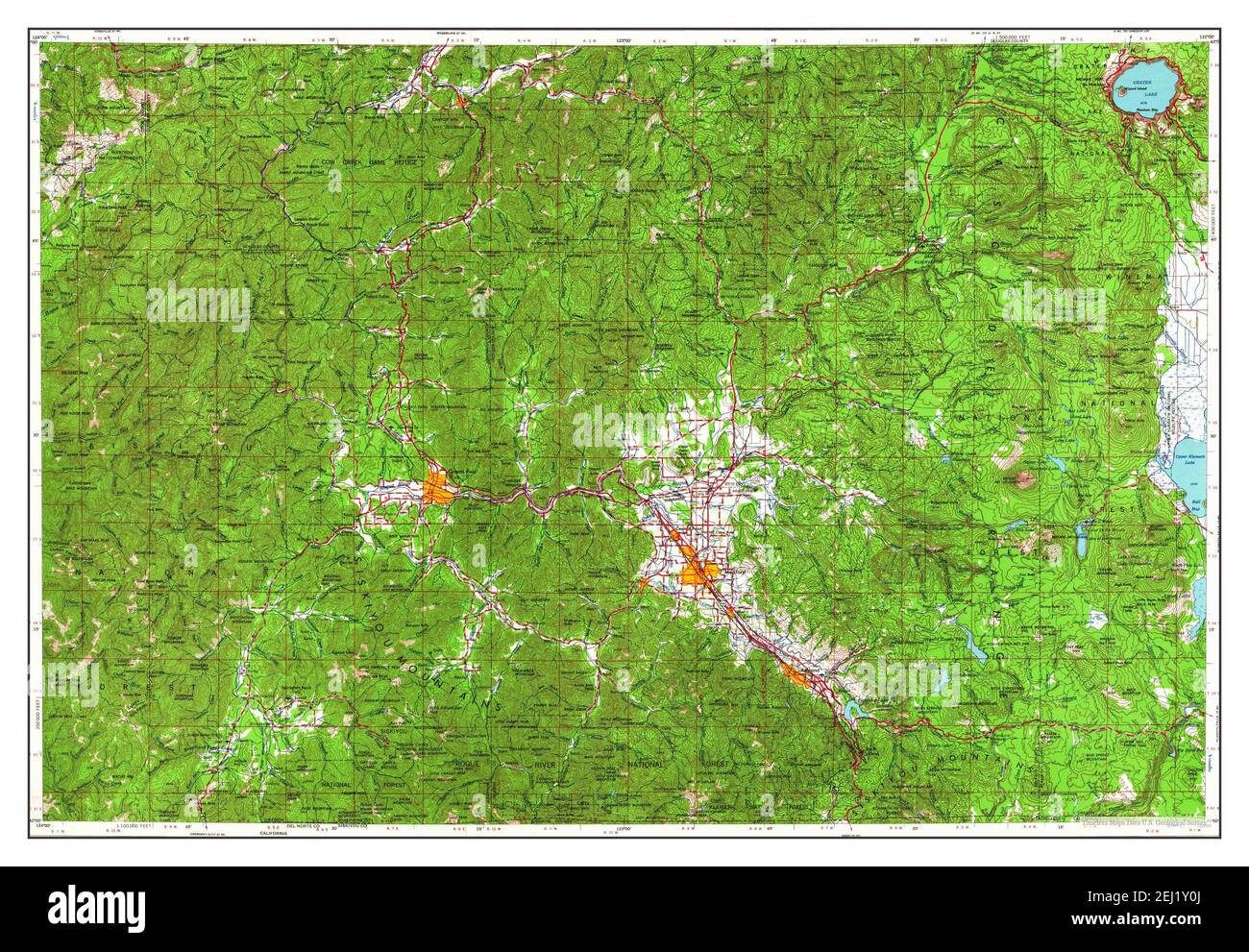 Medford, Oregon, map 1955, 1250000, United States of America by