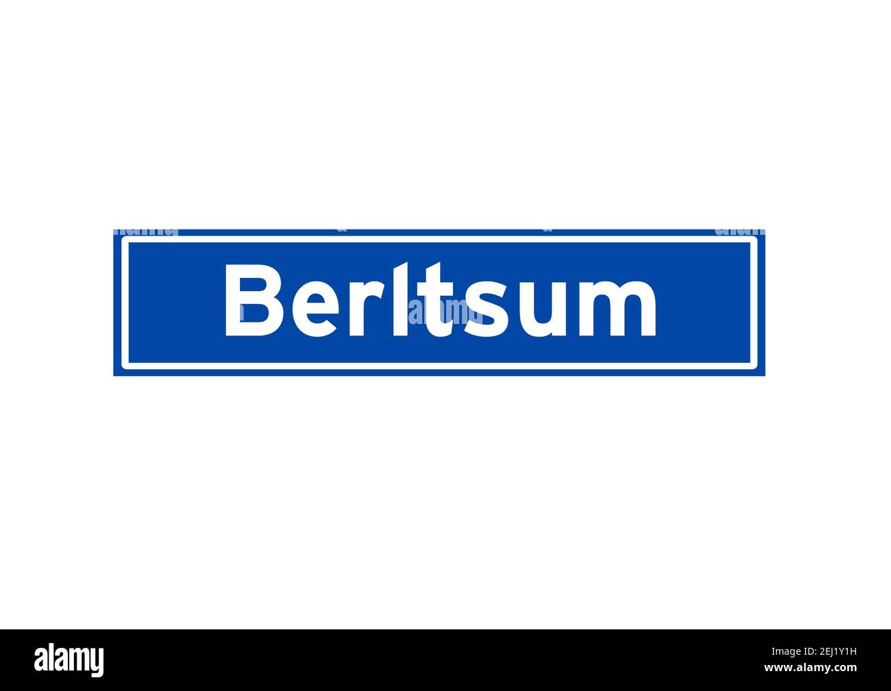 Berltsum isolated Dutch place name sign. City sign from the Netherlands. Stock Photo