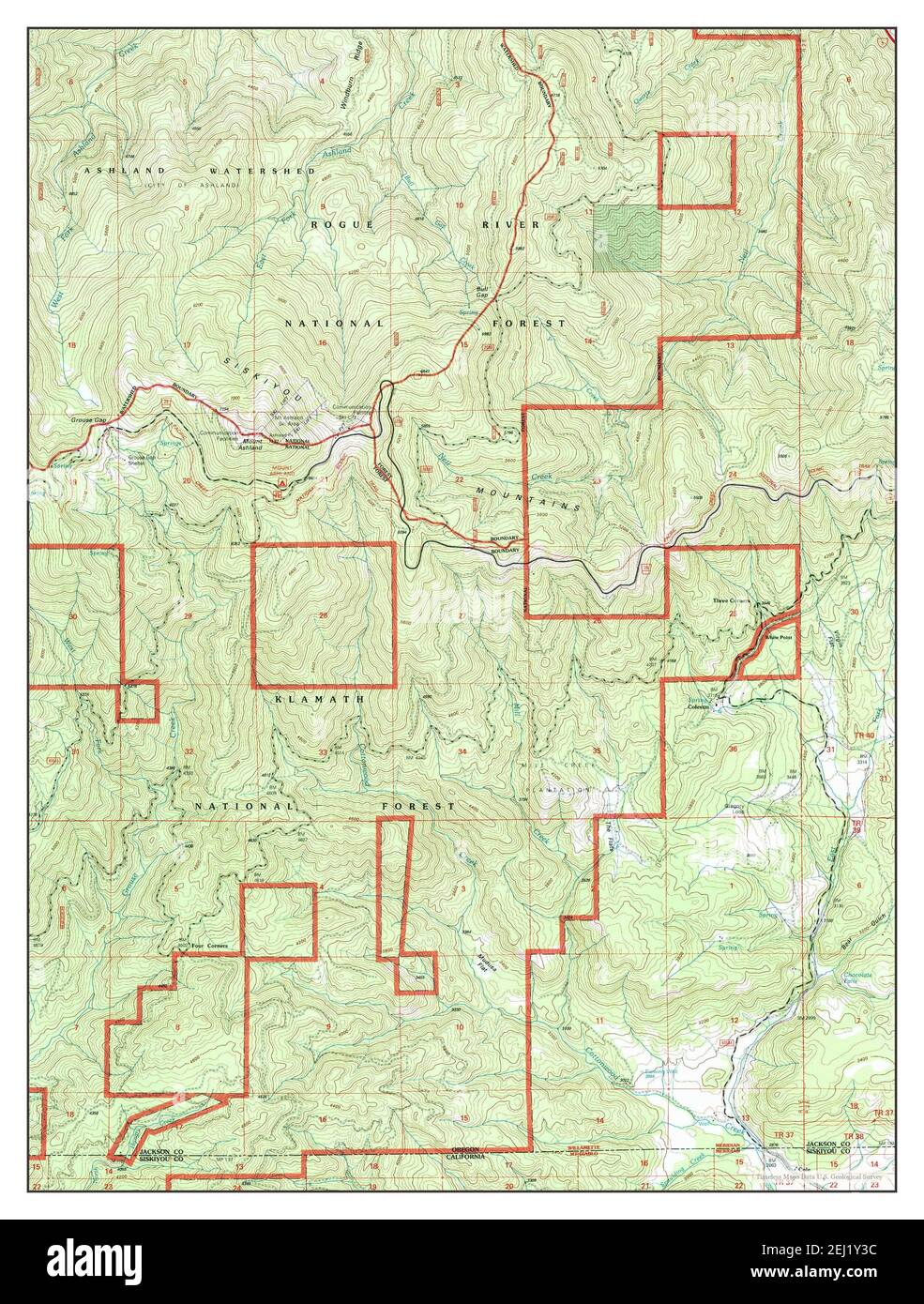 Map of ashland oregon hires stock photography and images Alamy