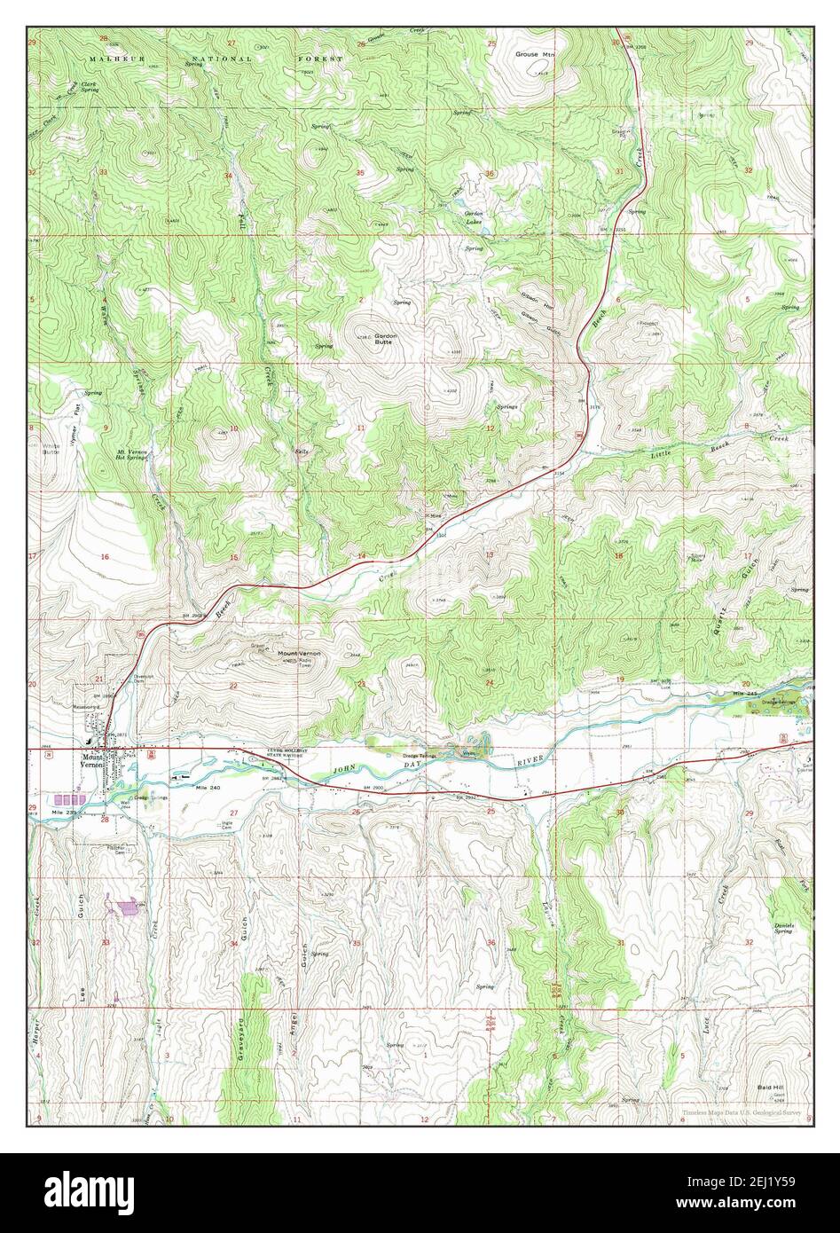 Mount Vernon, Oregon, map 1972, 124000, United States of America by
