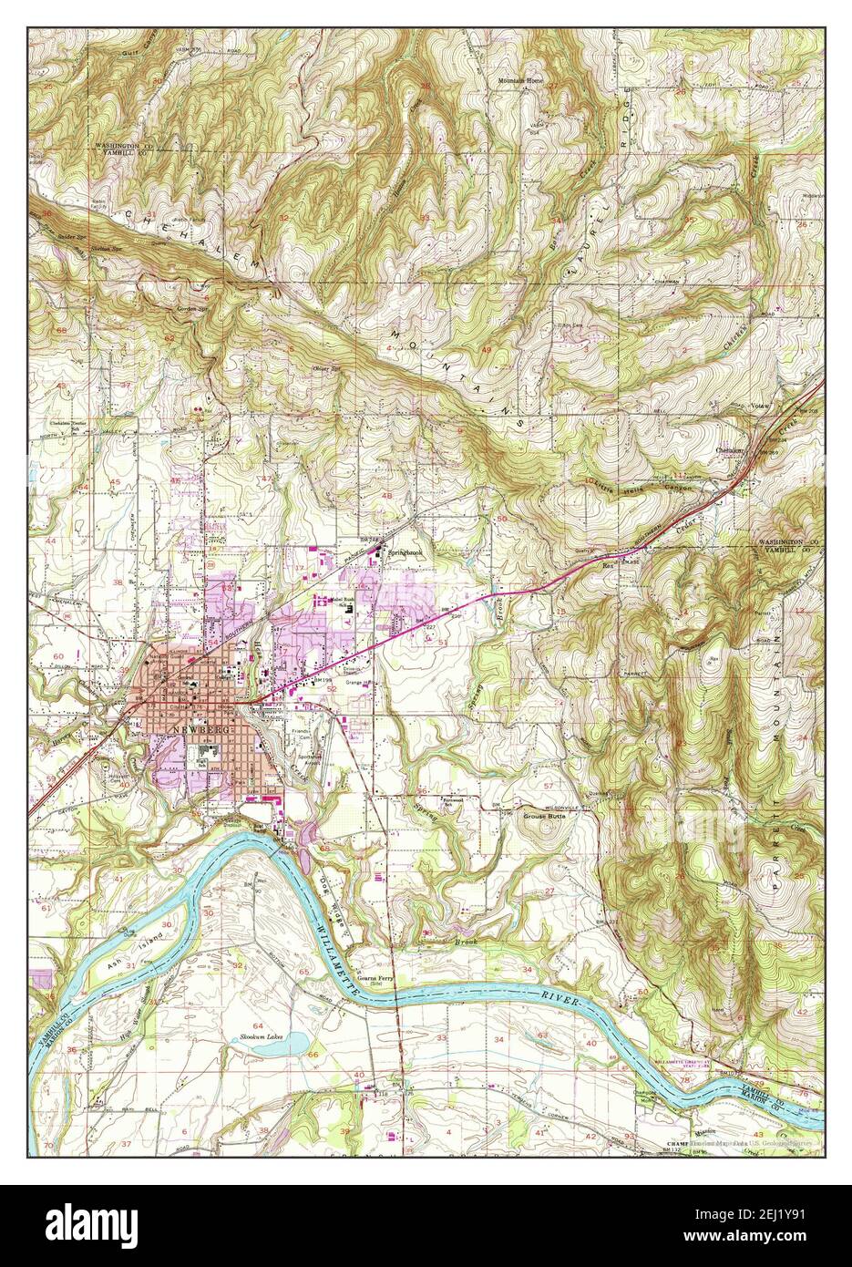 Map of newberg oregon Cut Out Stock Images & Pictures Alamy