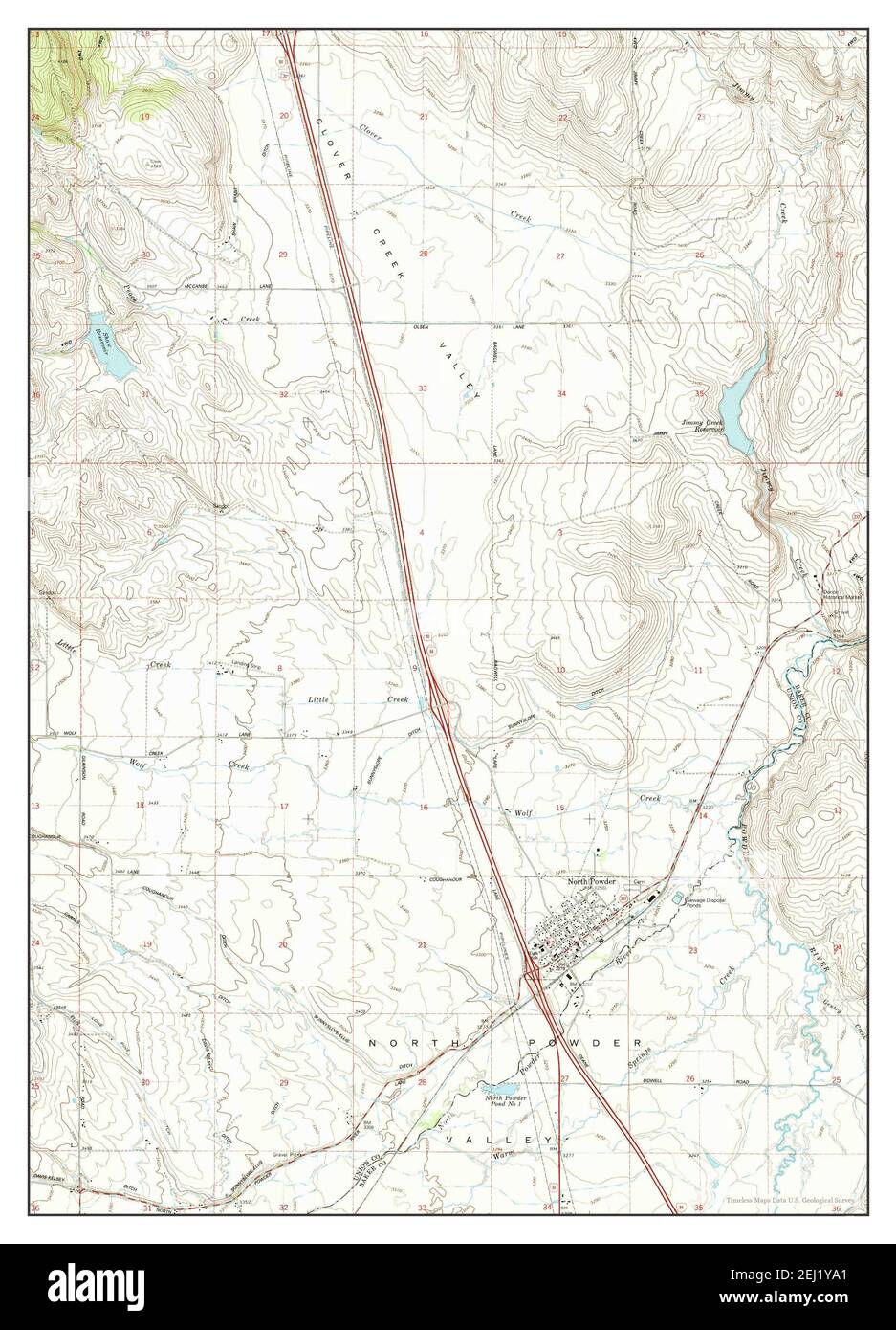 North Powder, Oregon, map 1994, 124000, United States of America by