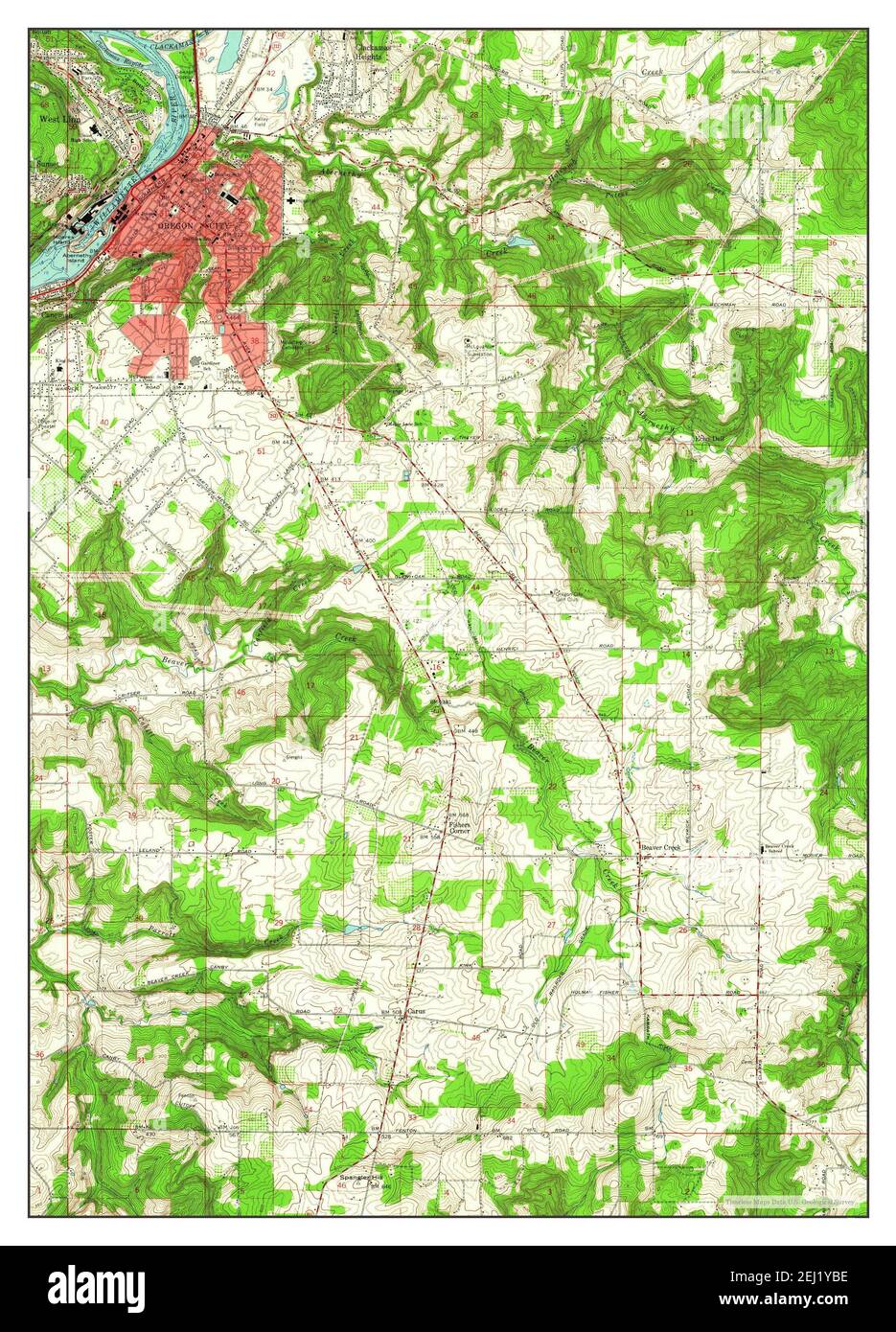 Oregon City, Oregon, map 1961, 1:24000, United States of America by