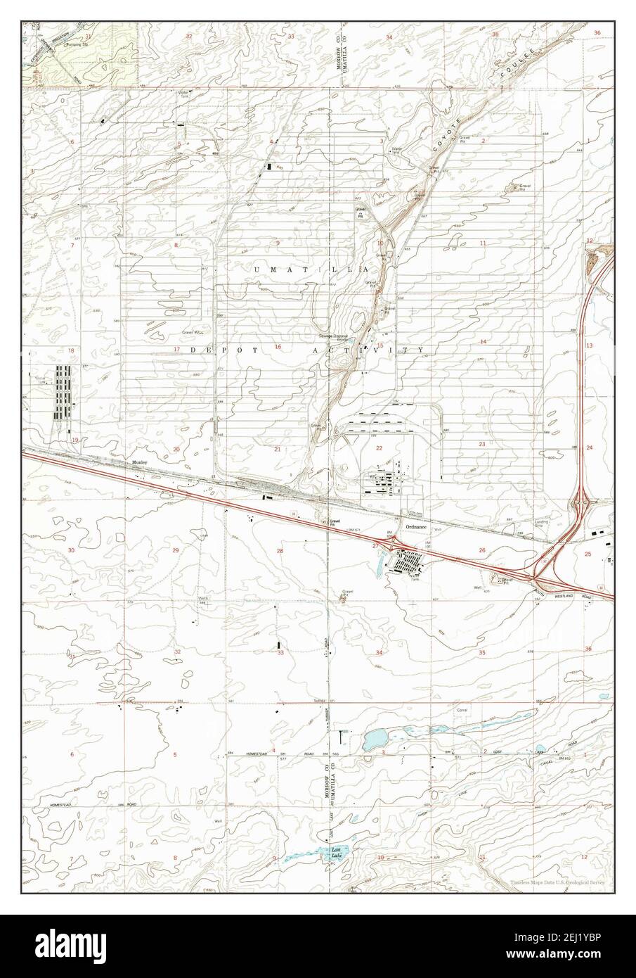 Ordnance, Oregon, map 1993, 124000, United States of America by