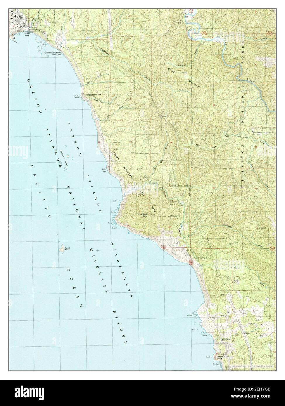 Map of port orford hi-res stock photography and images - Alamy
